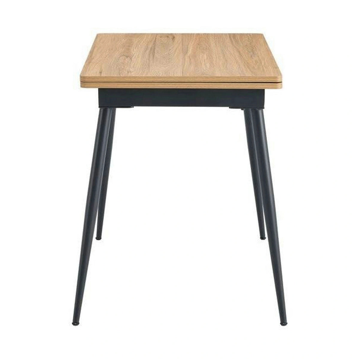Masa extensibila SMART, stejar/negru, 60/120x93x77 cm