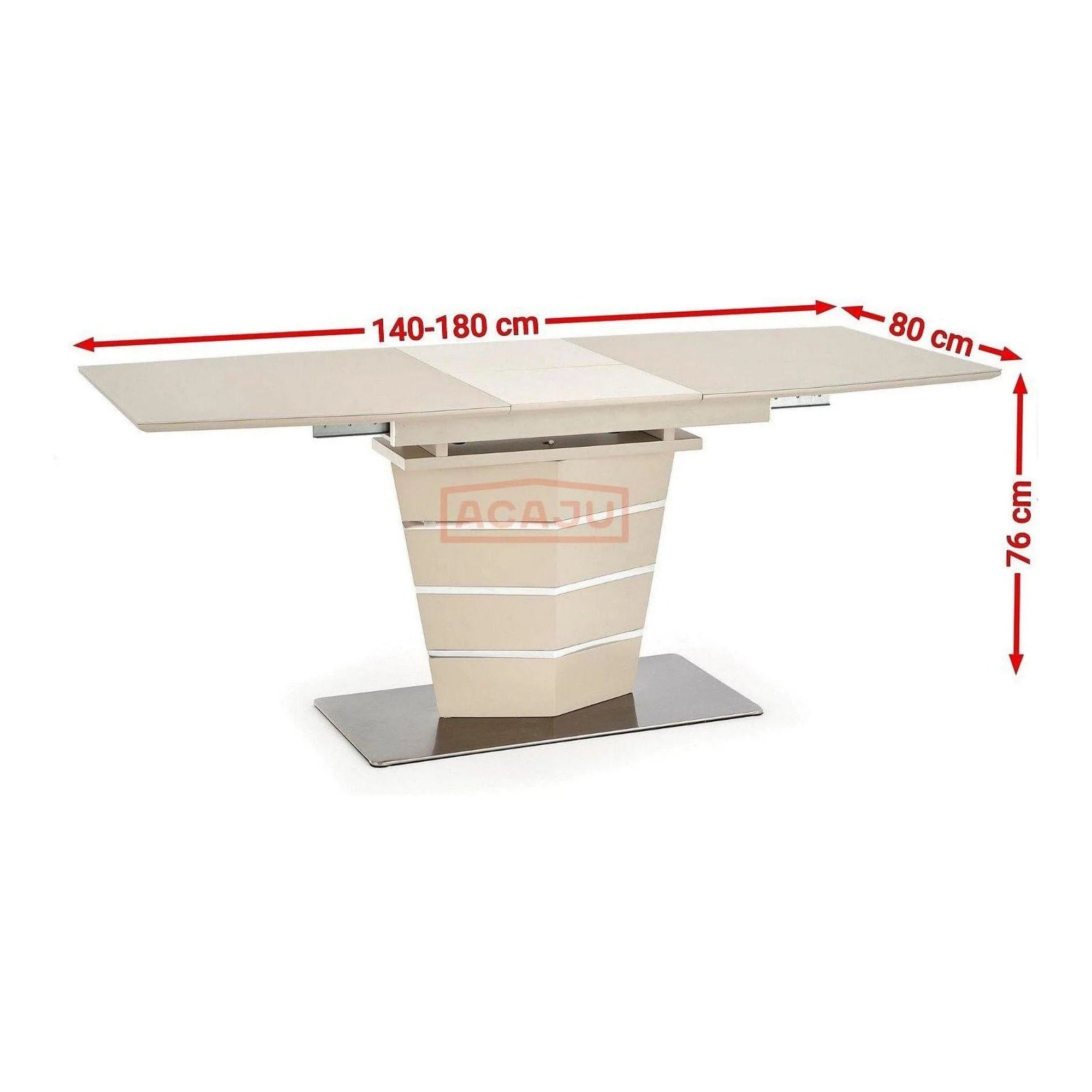 Masa extensibila SORENTO, bej, 140/180x80x76 cm