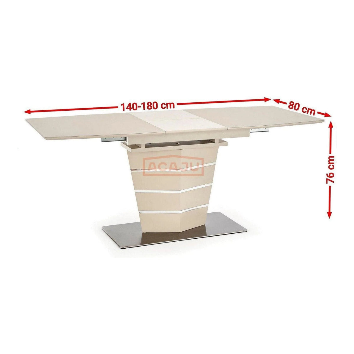 Masa extensibila SORENTO, bej, 140/180x80x76 cm