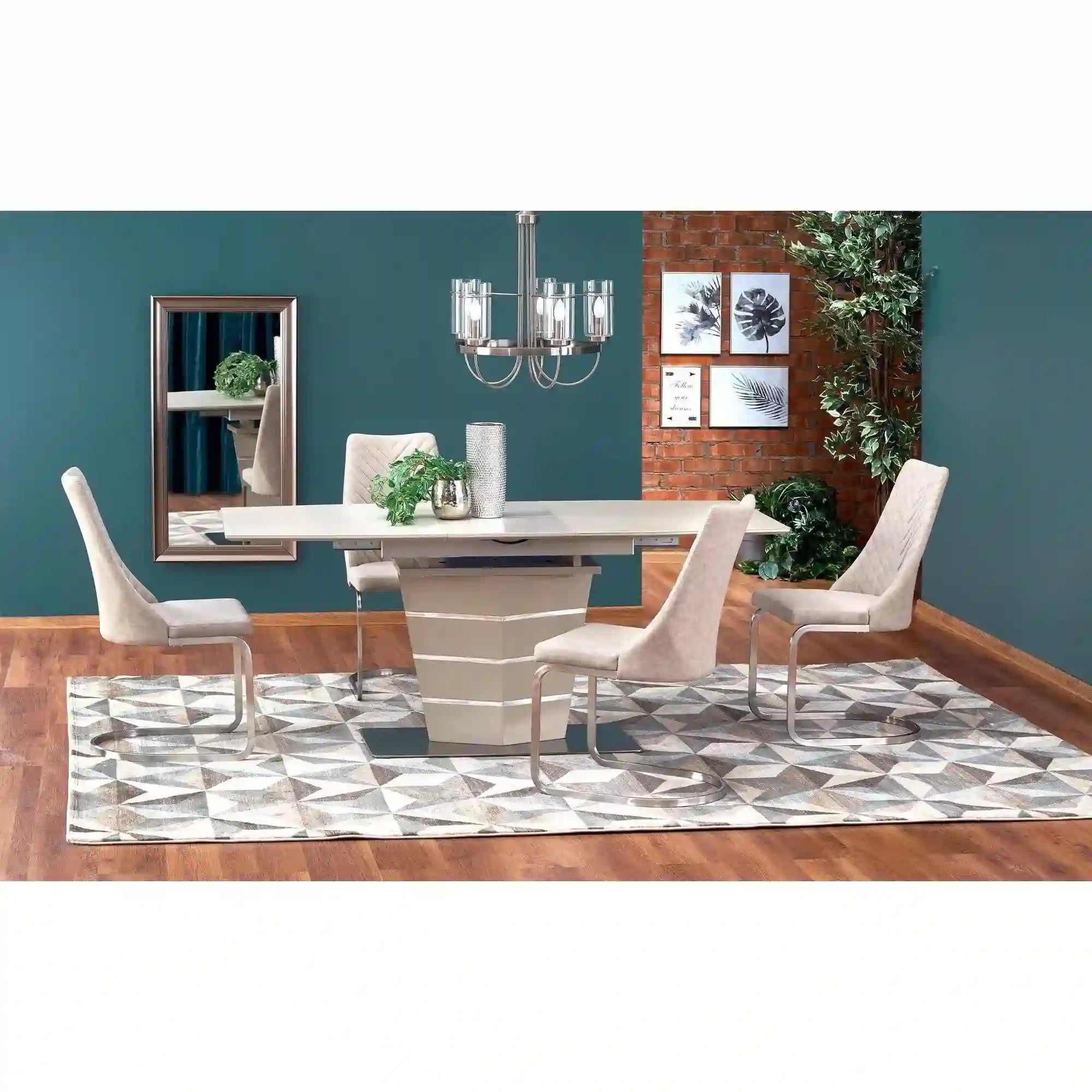 Masa extensibila SORENTO, bej, 140/180x80x76 cm