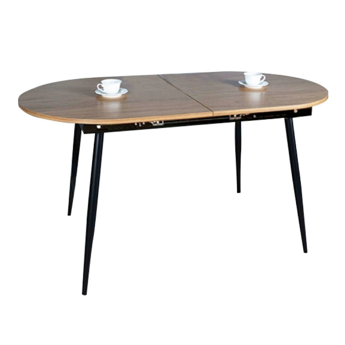 Masa extensibila TAMERON, stejar inchis/negru, 150/190x80x75 cm