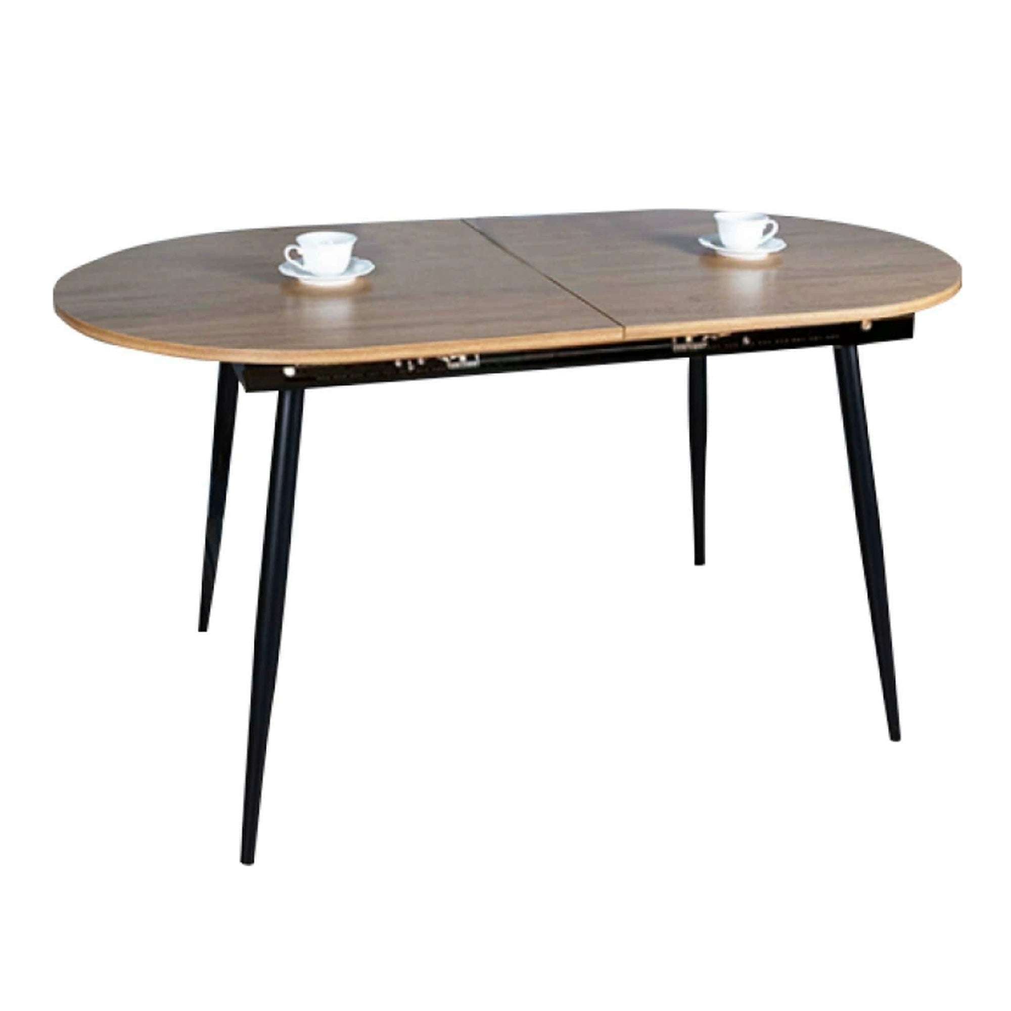 Masa extensibila TAMERON, stejar inchis/negru, 150/190x80x75 cm