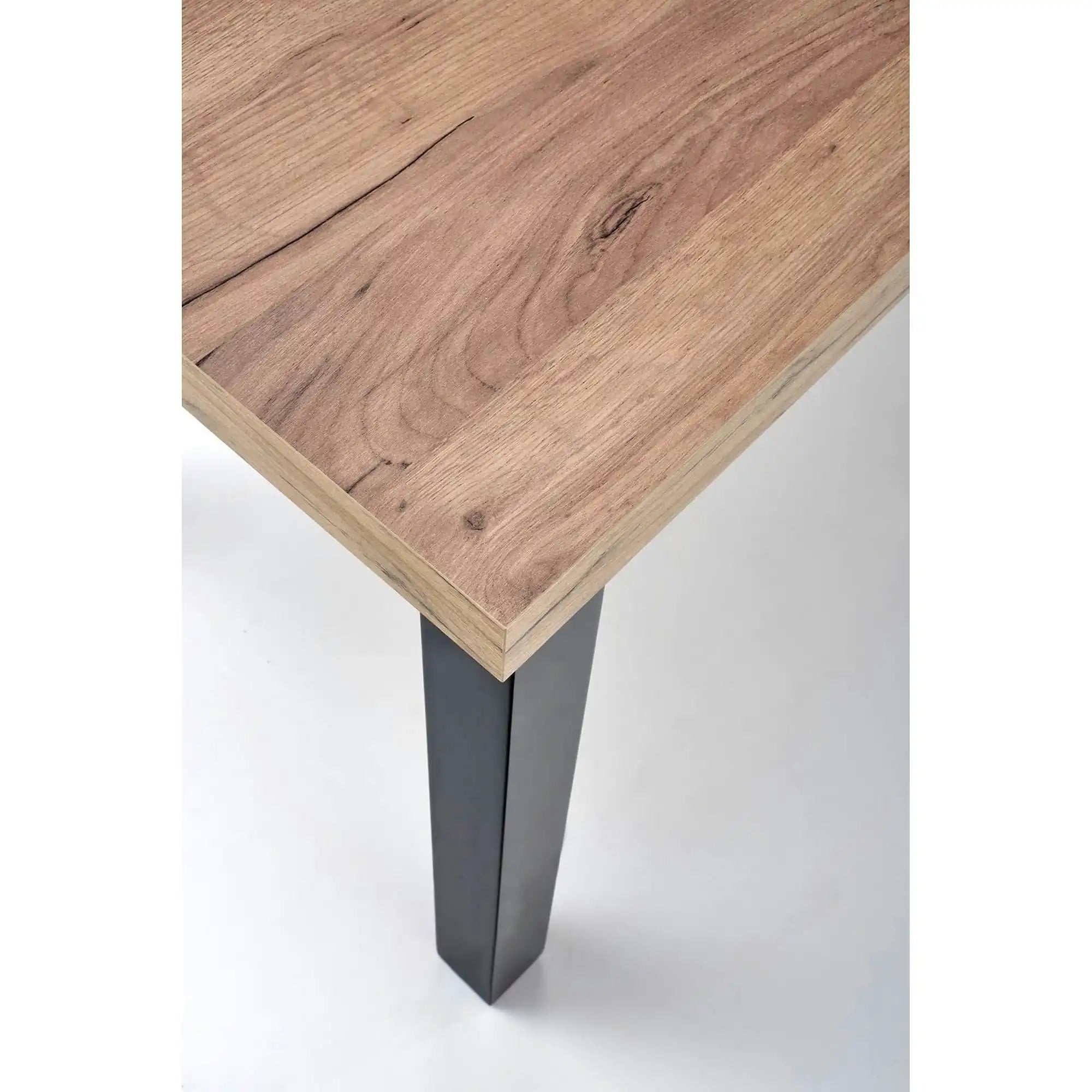 Masa extensibila TIAGO, stejar/negru, 140/220x80x76 cm