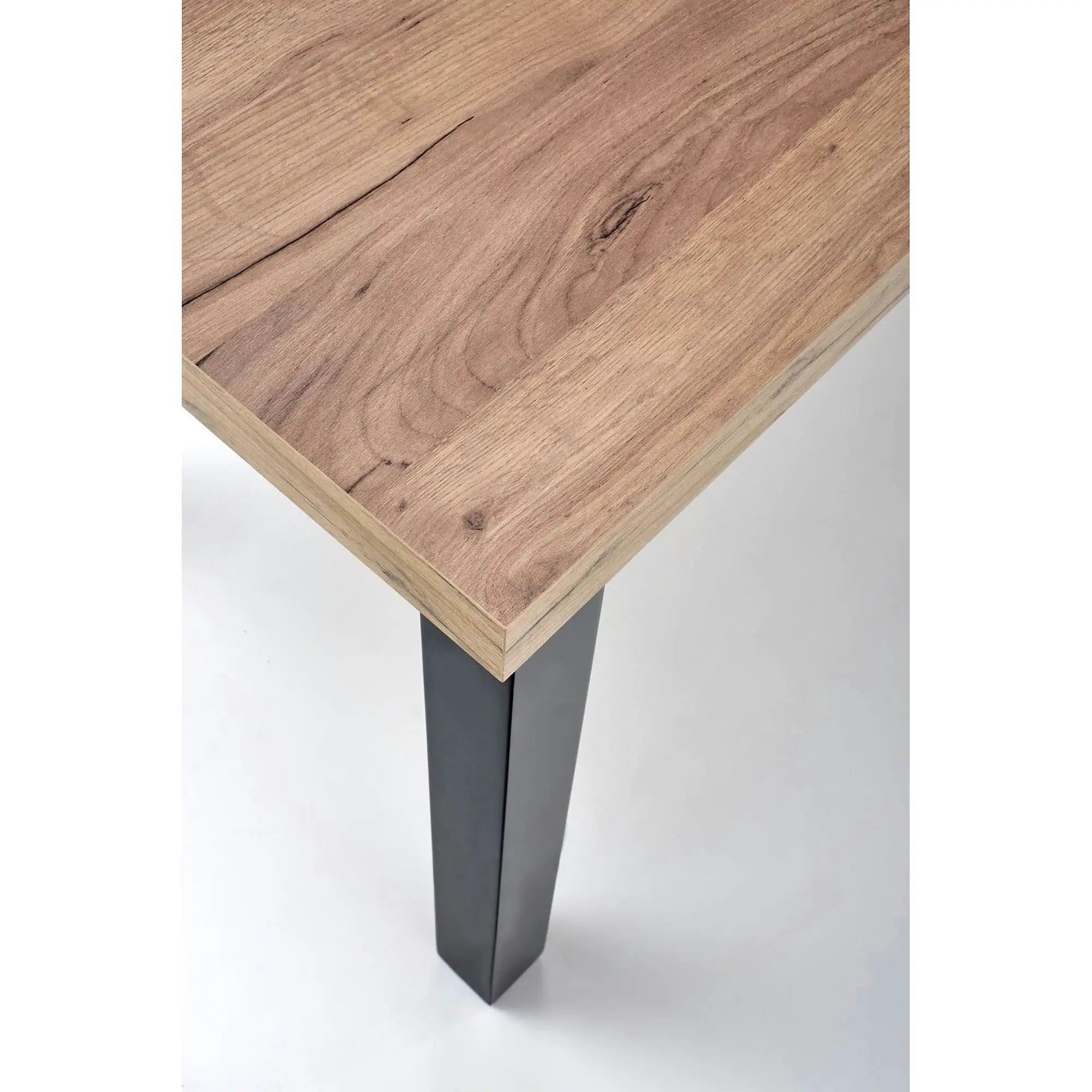 Masa extensibila TIAGO, stejar/negru, 140/220x80x76 cm