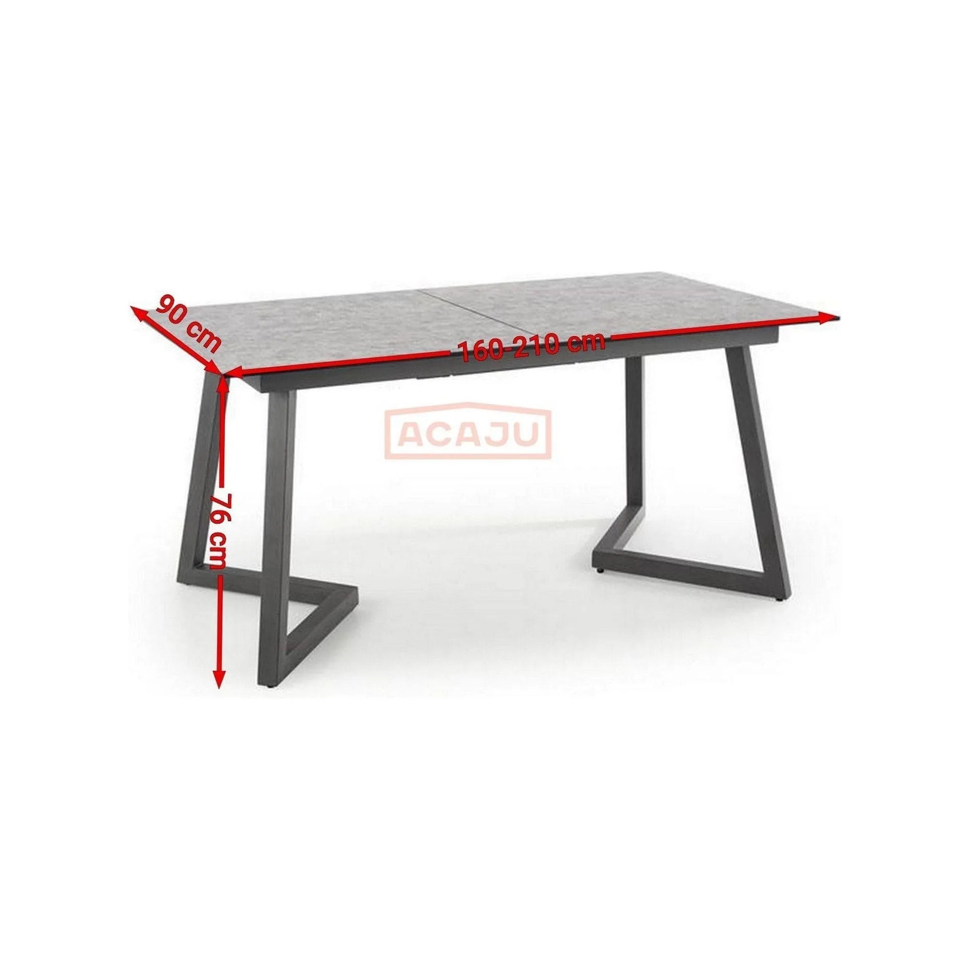 Masa extensibila TIZIANO, gri, 160/210x90x76 cm