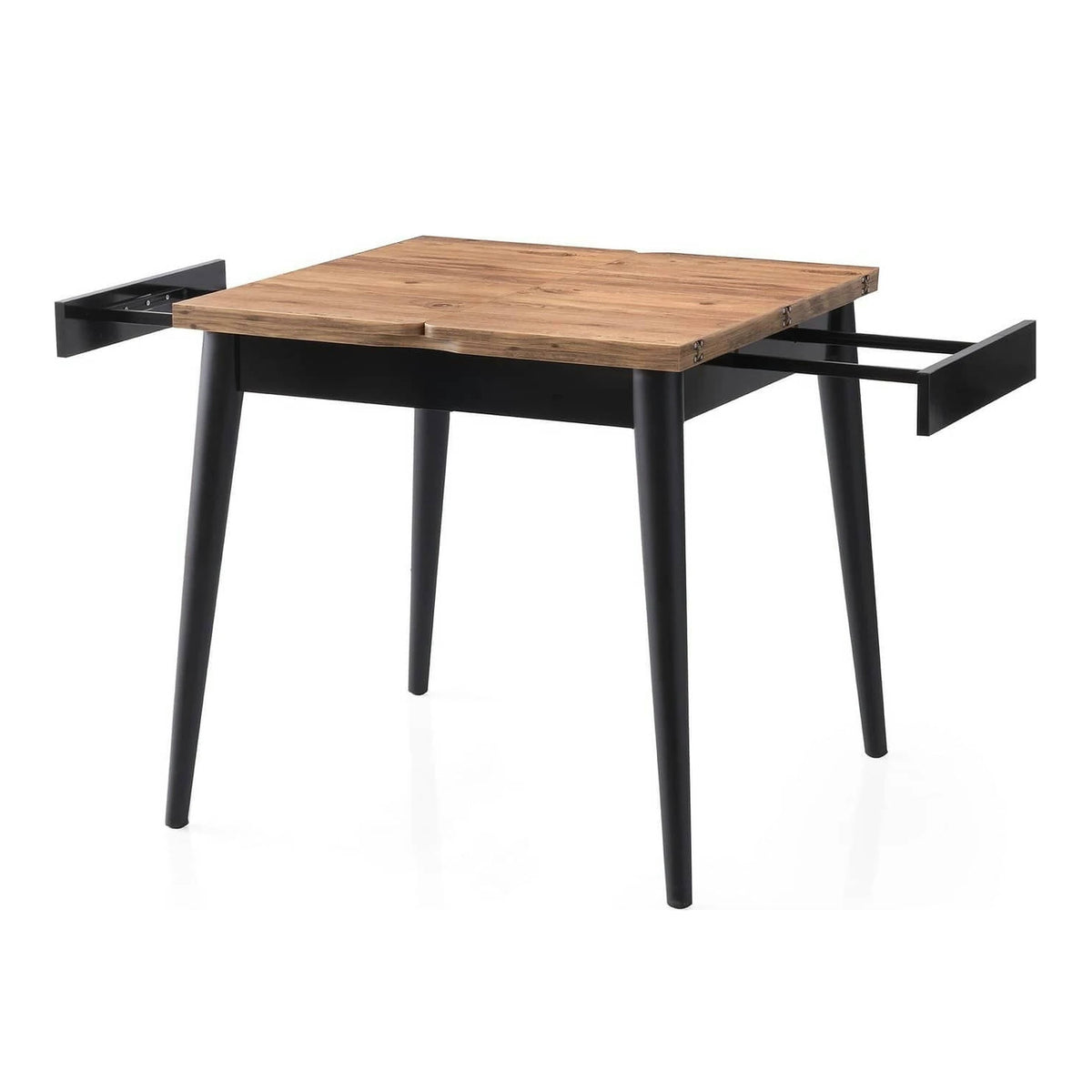 Masa extensibila TOTEM 3043, stejar/negru, PAL melaminat, 80/160x80x75 cm