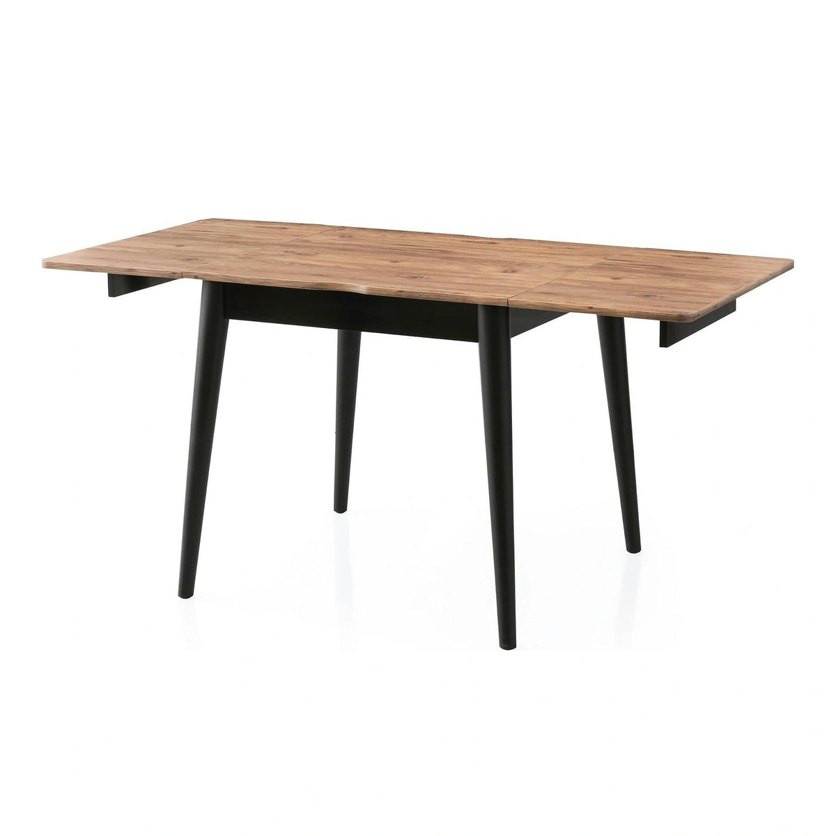 Masa extensibila TOTEM 3043, stejar/negru, PAL melaminat, 80/160x80x75 cm