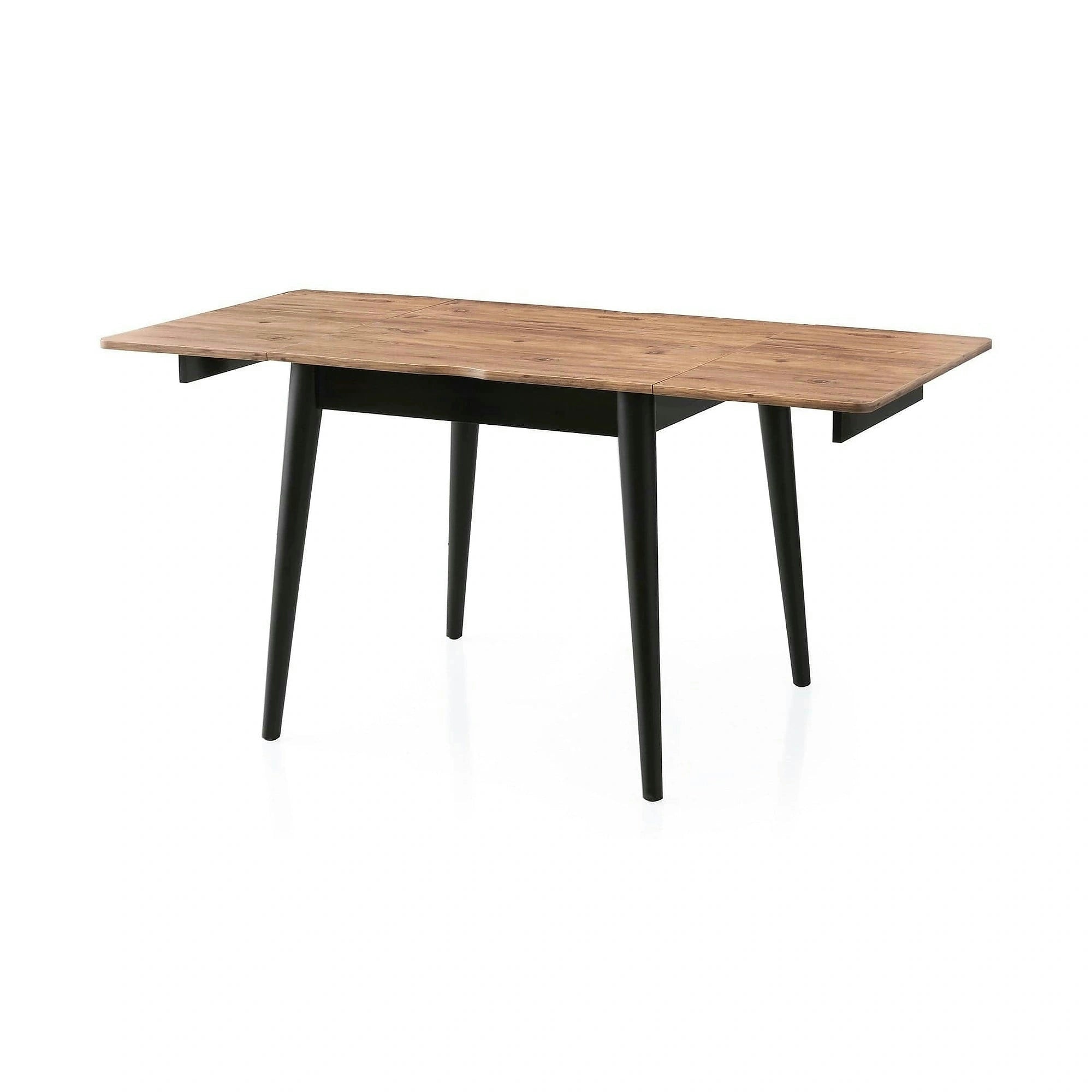 Masa extensibila TOTEM 3043, stejar/negru, PAL melaminat, 80/160x80x75 cm
