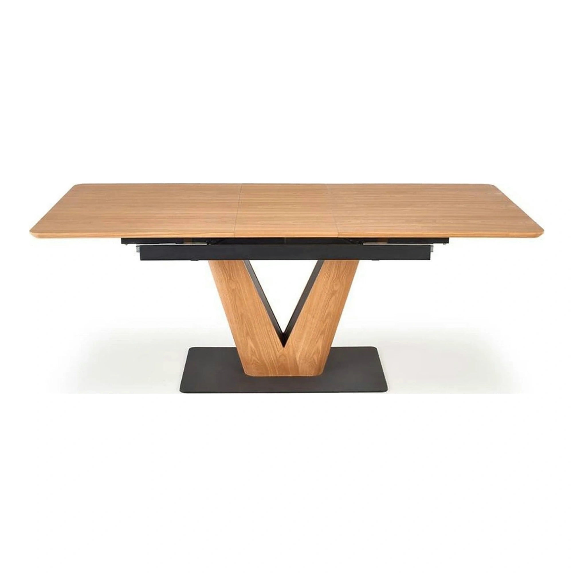Masa extensibila UMBERTO, stejar/negru, 160/200x90x77 cm