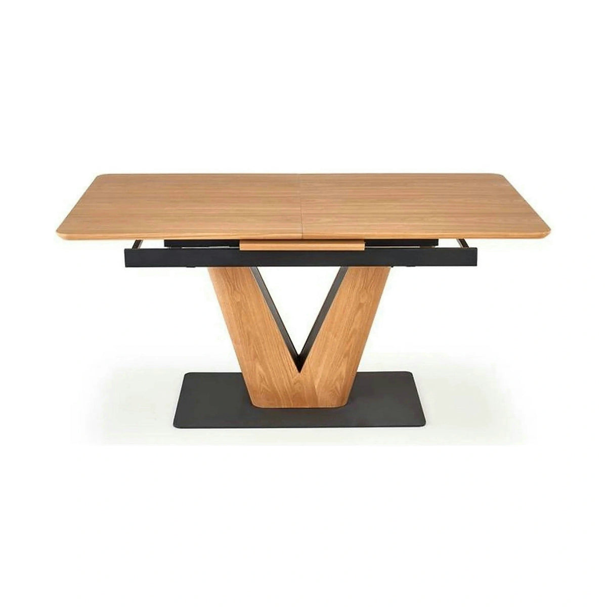 Masa extensibila UMBERTO, stejar/negru, 160/200x90x77 cm