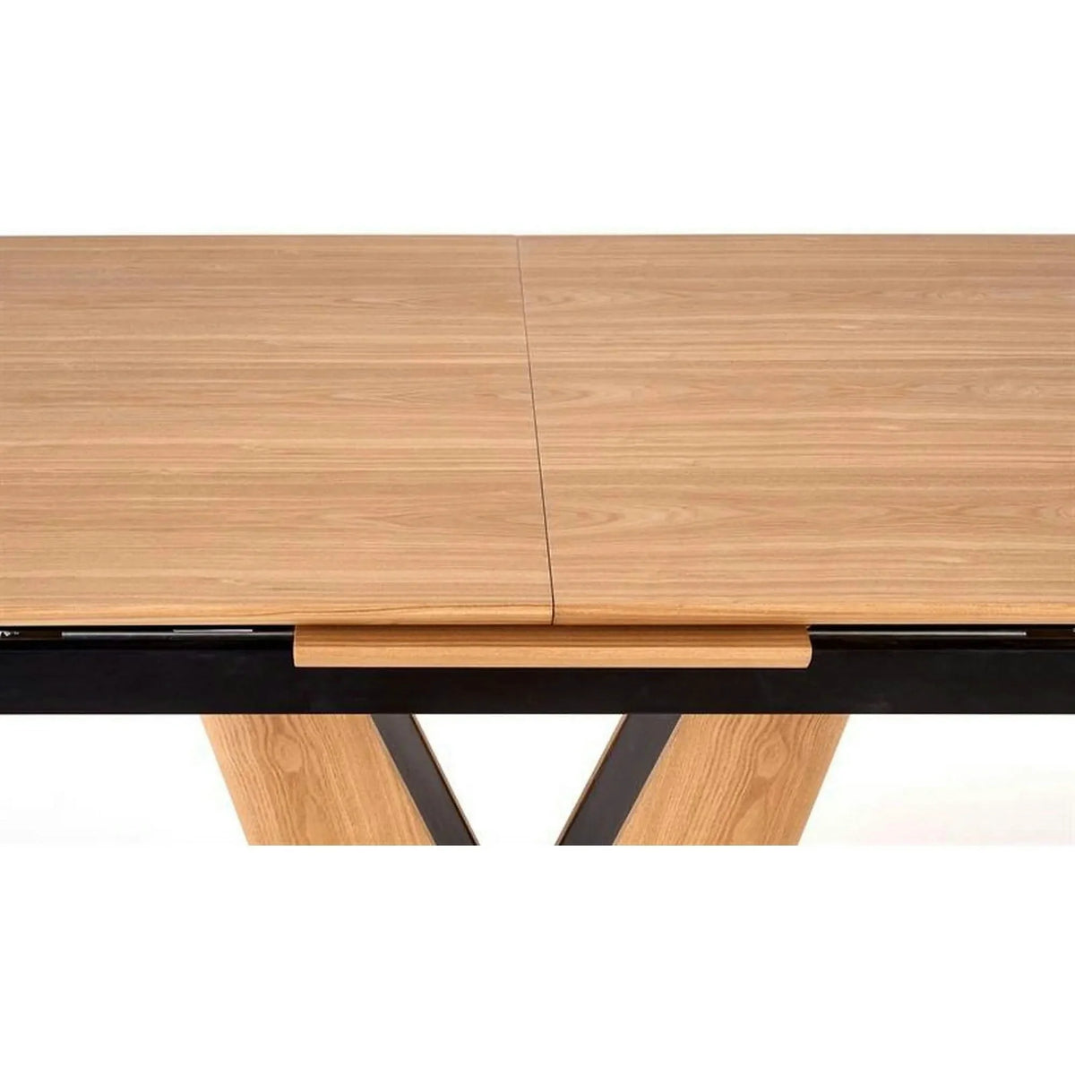 Masa extensibila UMBERTO, stejar/negru, 160/200x90x77 cm