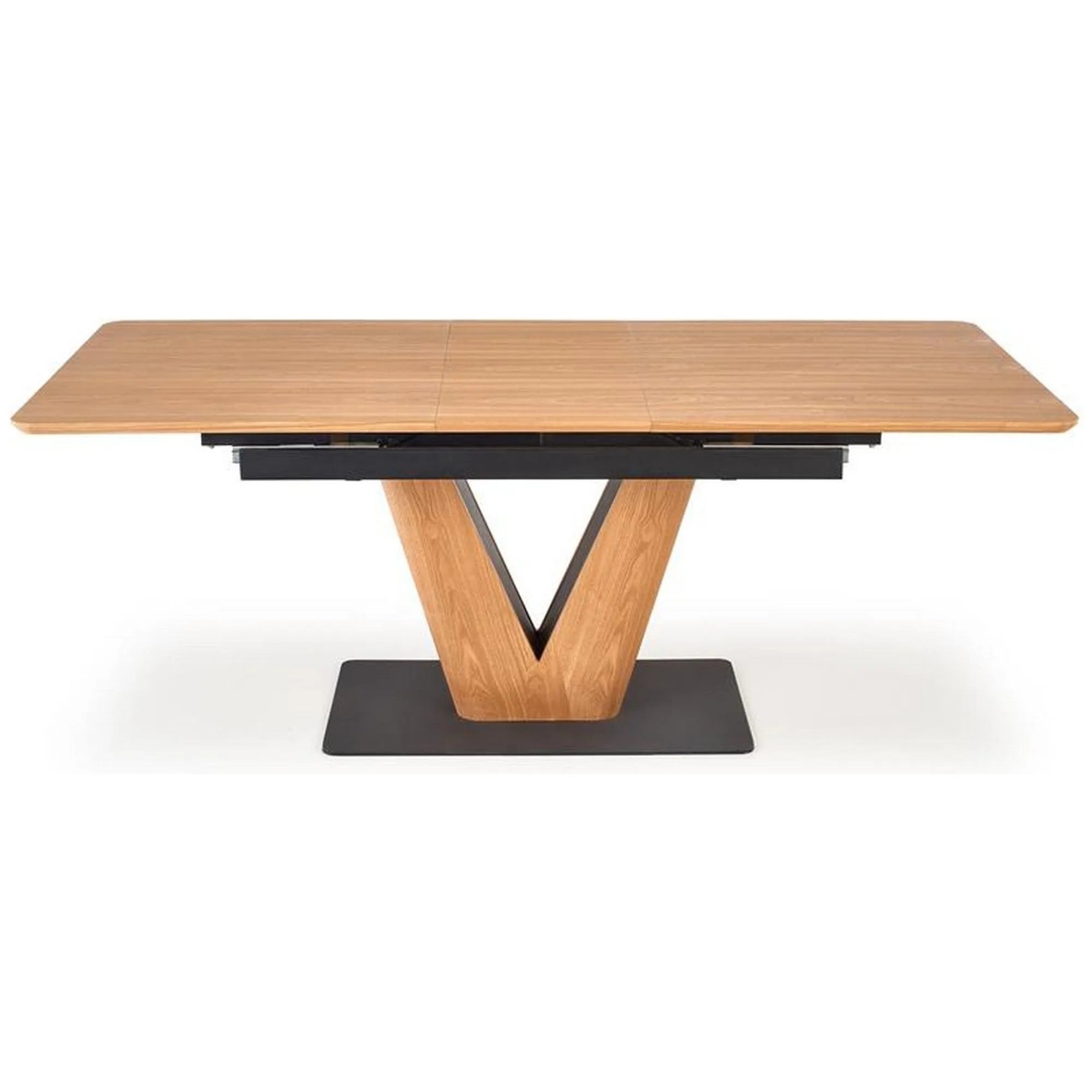 Masa extensibila UMBERTO, stejar/negru, 160/200x90x77 cm