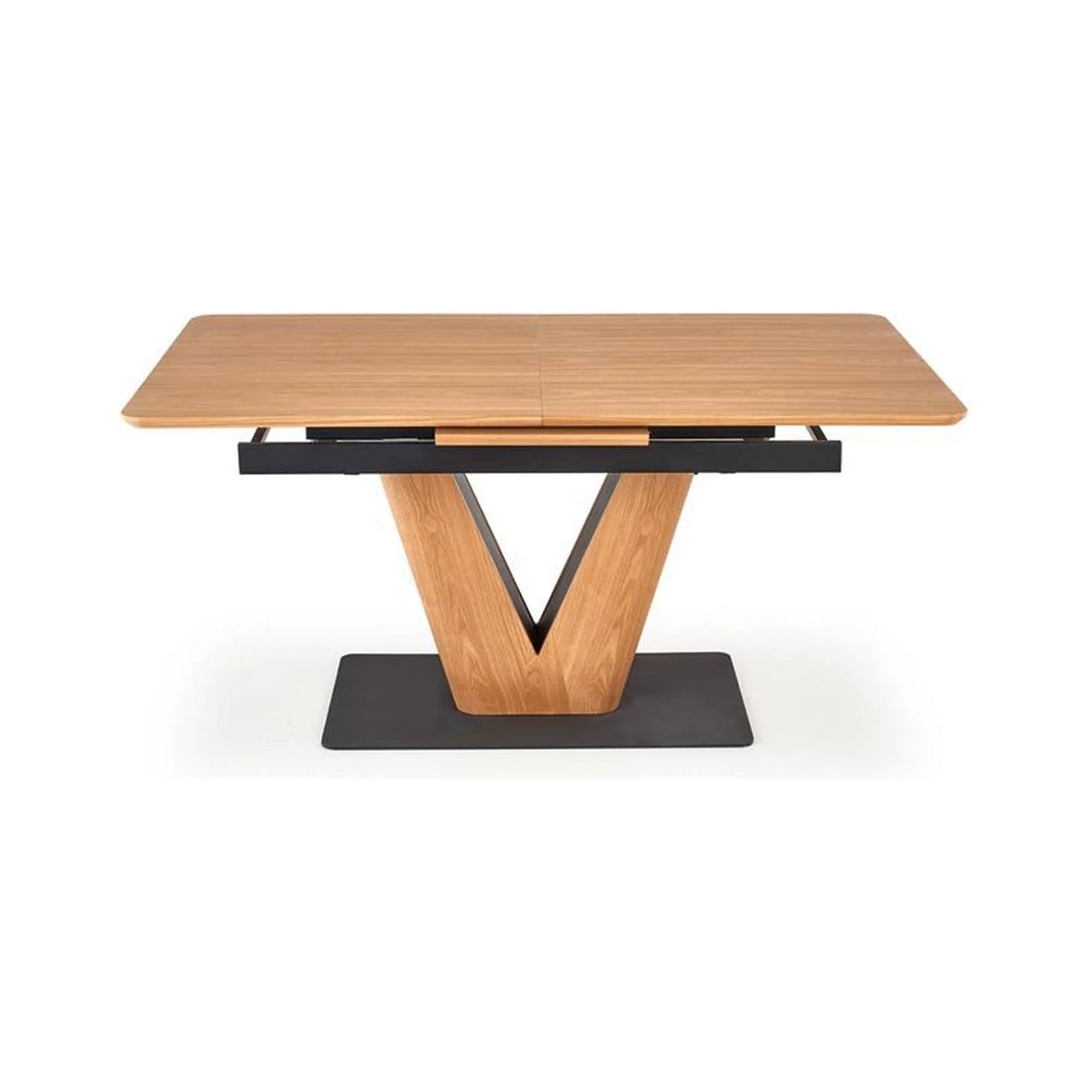 Masa extensibila UMBERTO, stejar/negru, 160/200x90x77 cm