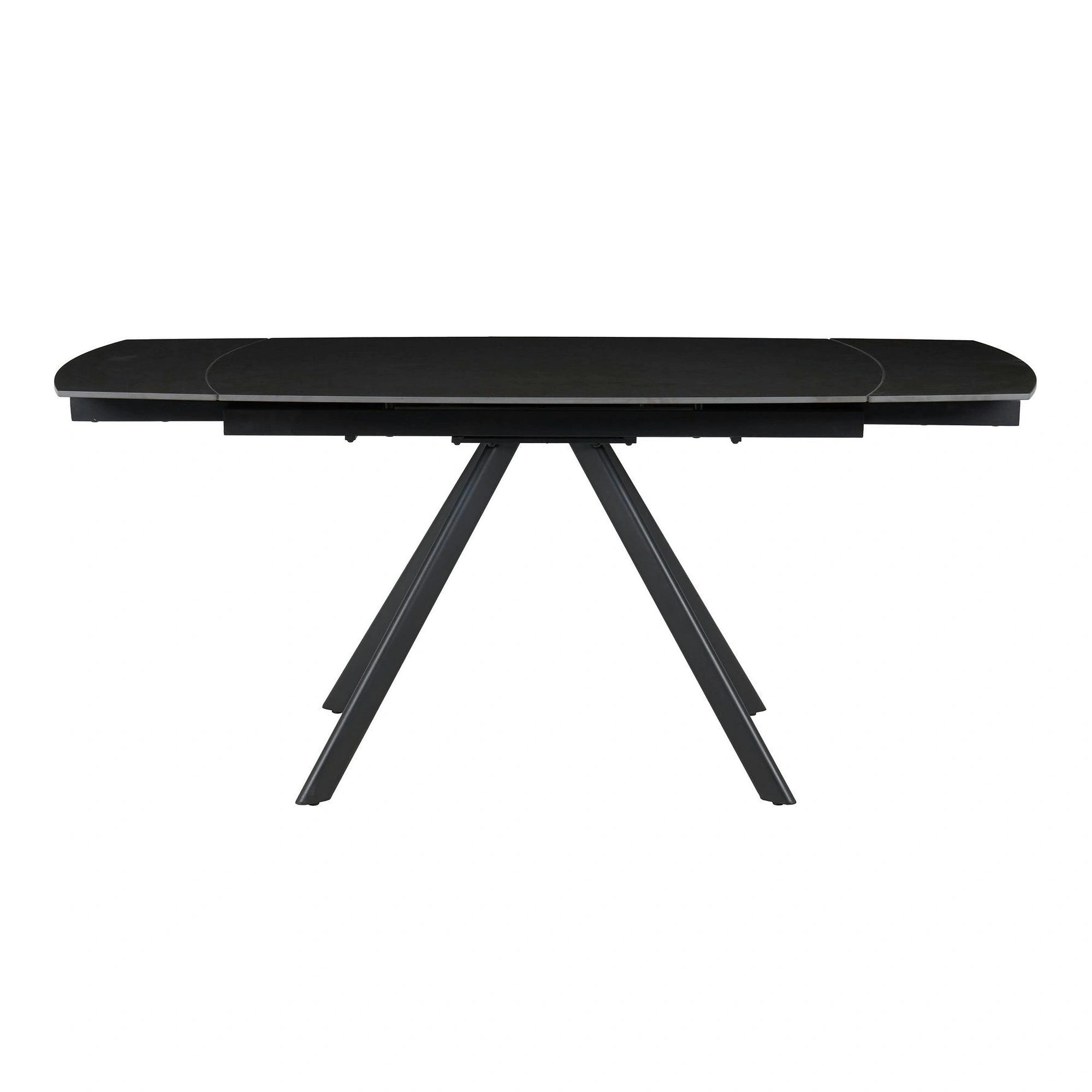 Masa extensibila URSA, negru cu efect de marmura, ceramica/metal, 125/180x80x76 cm