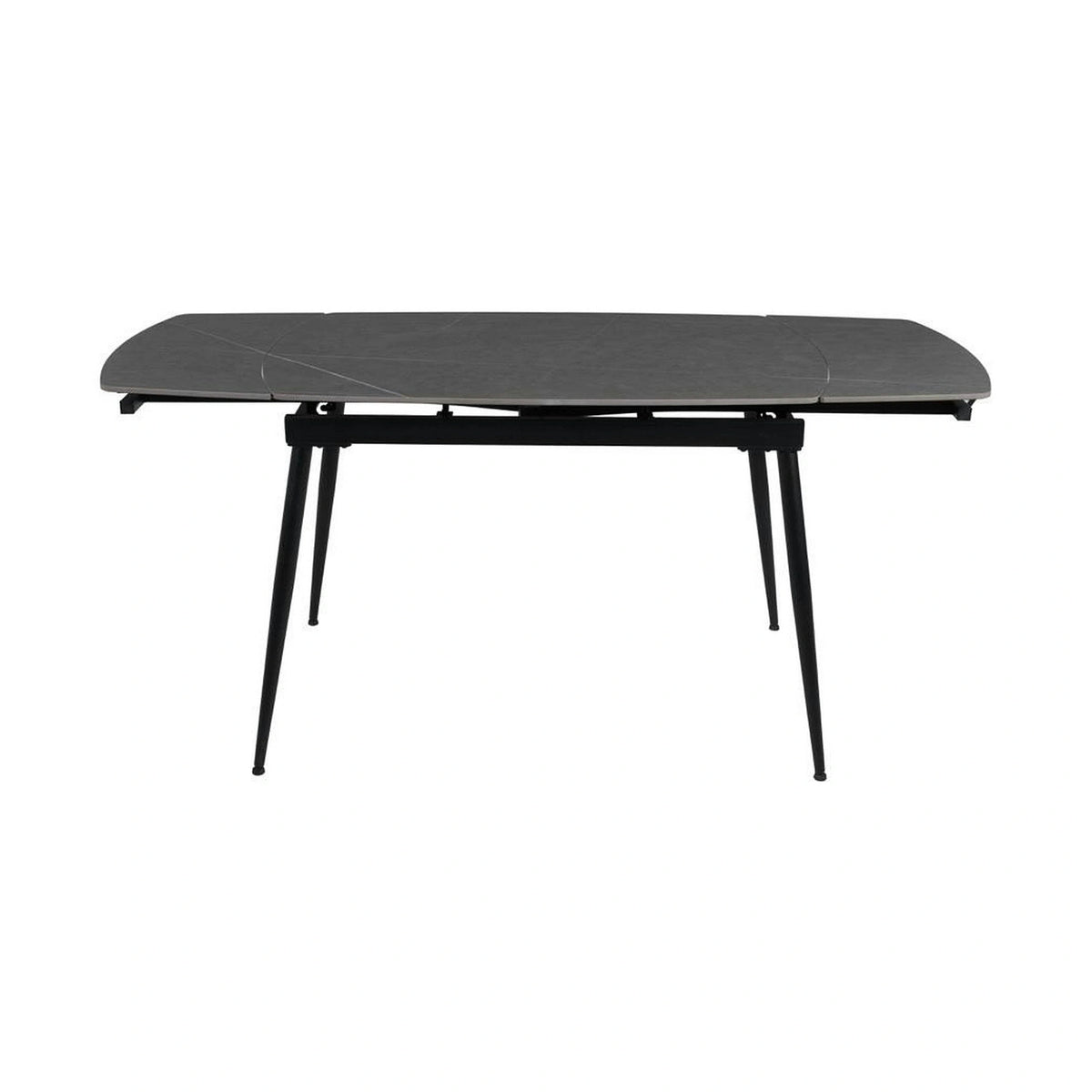 Masa extensibila VELA, gri cu efect de marmura, ceramica/metal, 110/170x75x76 cm