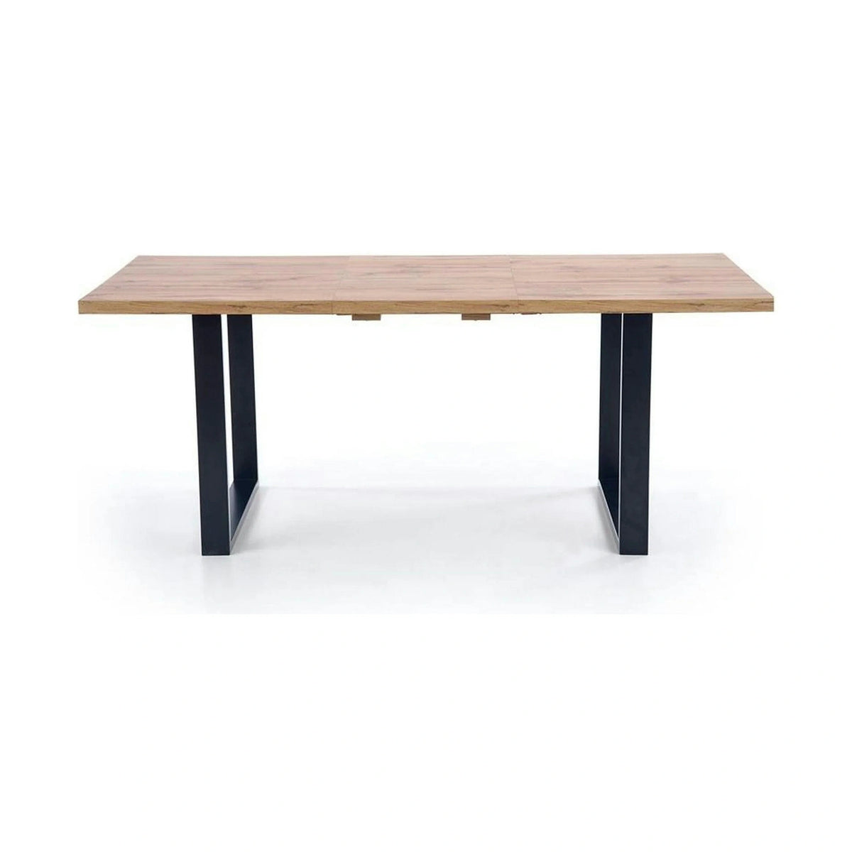 Masa extensibila VENOM, stejar wotan/negru, PAL/otel, 160-210x90x74 cm