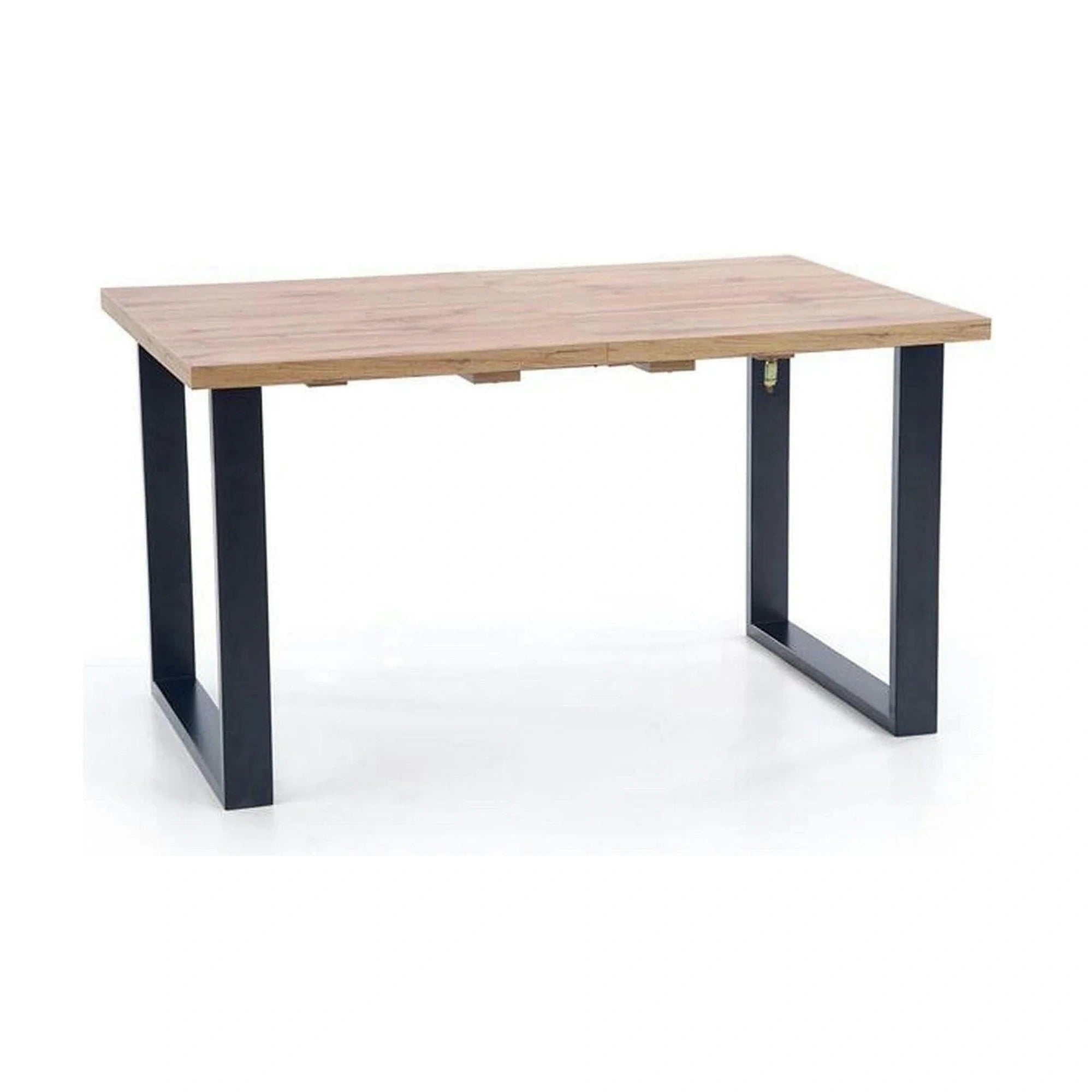 Masa extensibila VENOM, stejar wotan/negru, PAL/otel, 160-210x90x74 cm