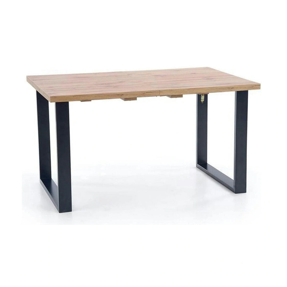 Masa extensibila VENOM, stejar wotan/negru, PAL/otel, 160-210x90x74 cm