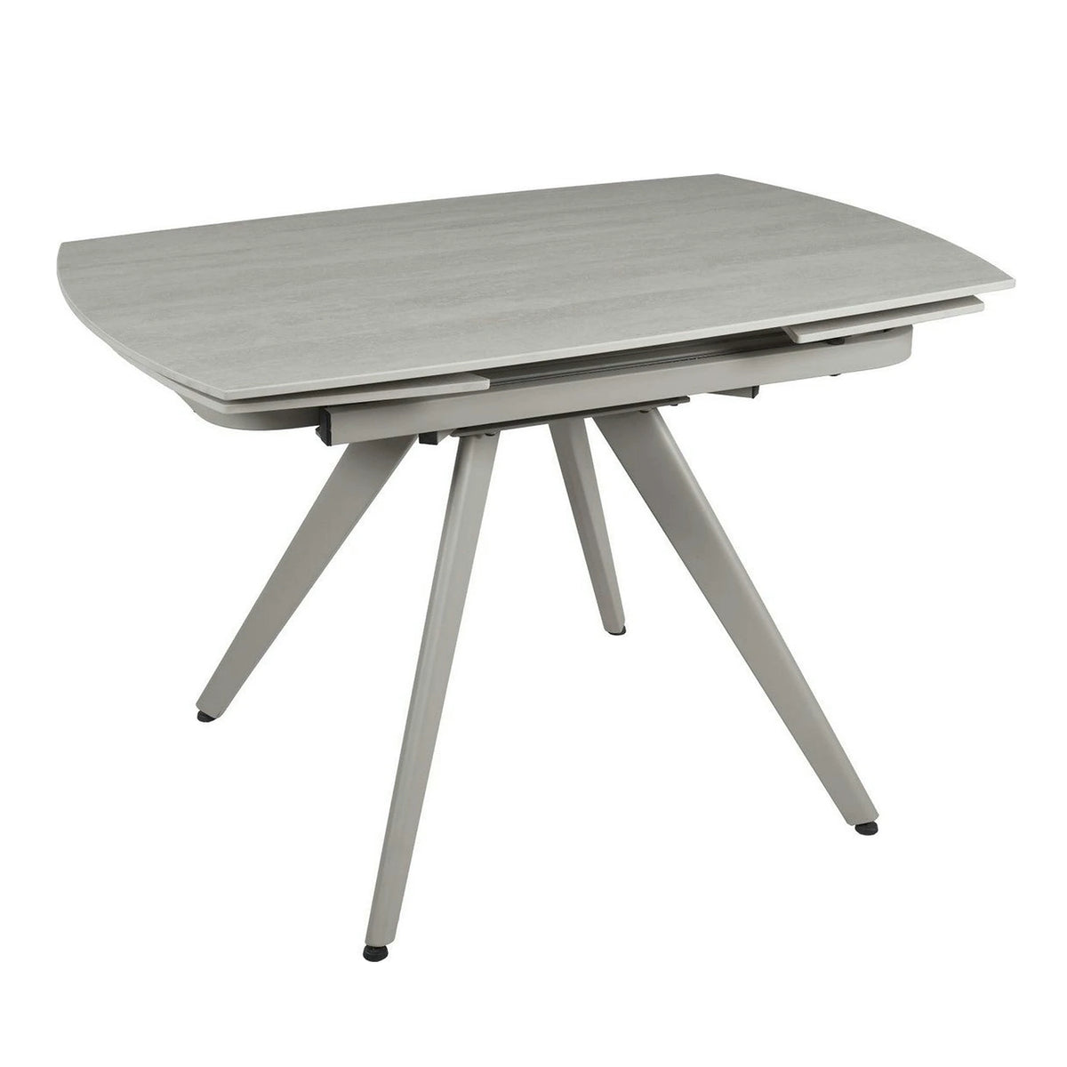 Masa extensibila VIGO, grej cu efect de piatra, ceramica/metal, 120/180x80x77 cm
