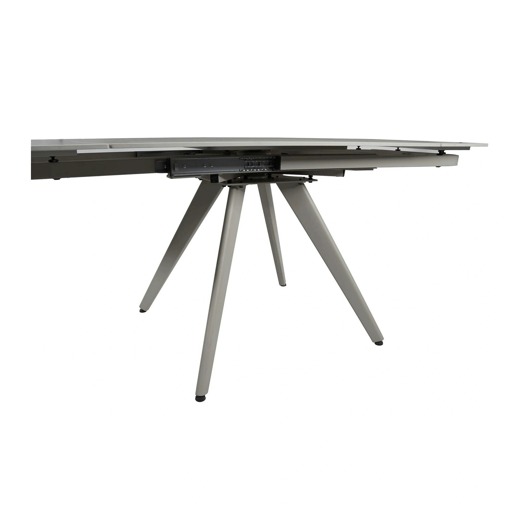 Masa extensibila VIGO, grej cu efect de piatra, ceramica/metal, 120/180x80x77 cm