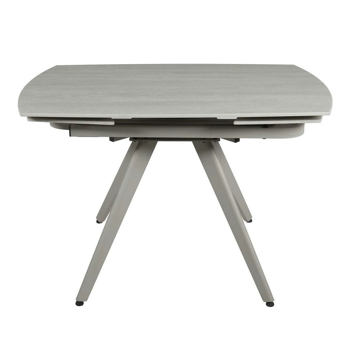 Masa extensibila VIGO, grej cu efect de piatra, ceramica/metal, 120/180x80x77 cm