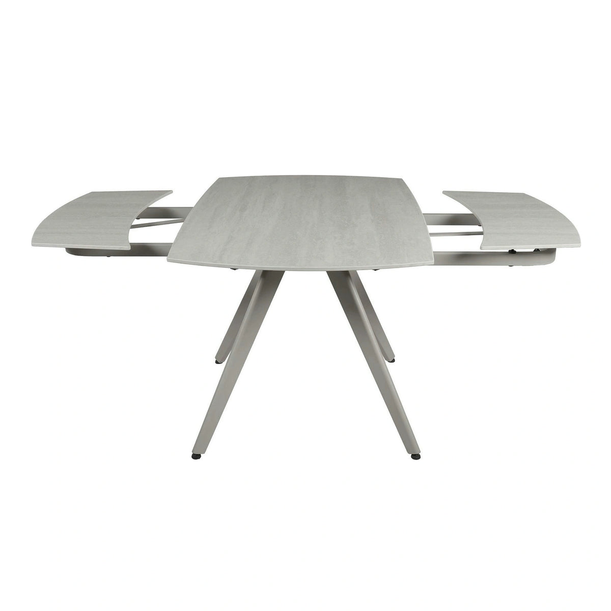 Masa extensibila VIGO, grej cu efect de piatra, ceramica/metal, 120/180x80x77 cm