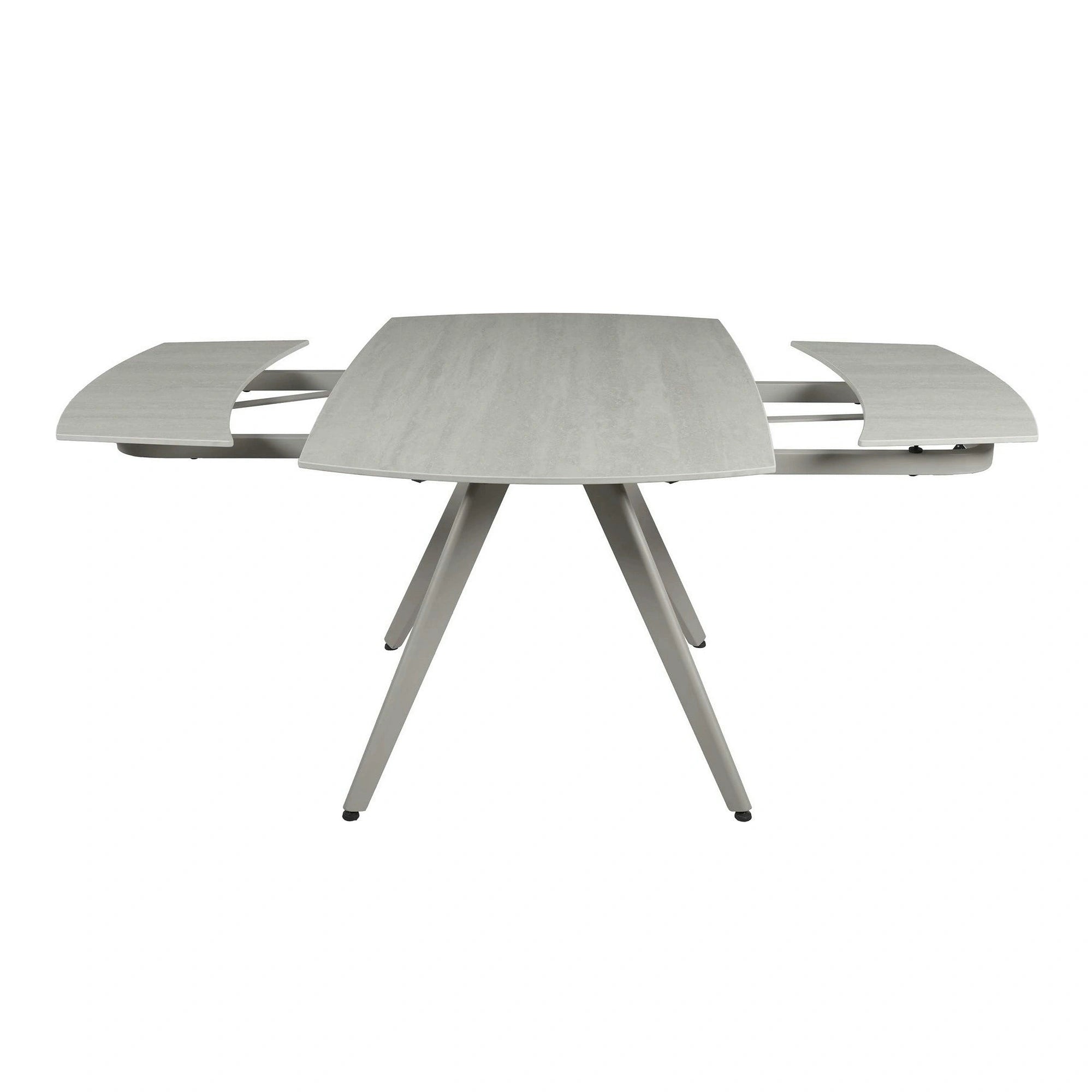 Masa extensibila VIGO, grej cu efect de piatra, ceramica/metal, 120/180x80x77 cm