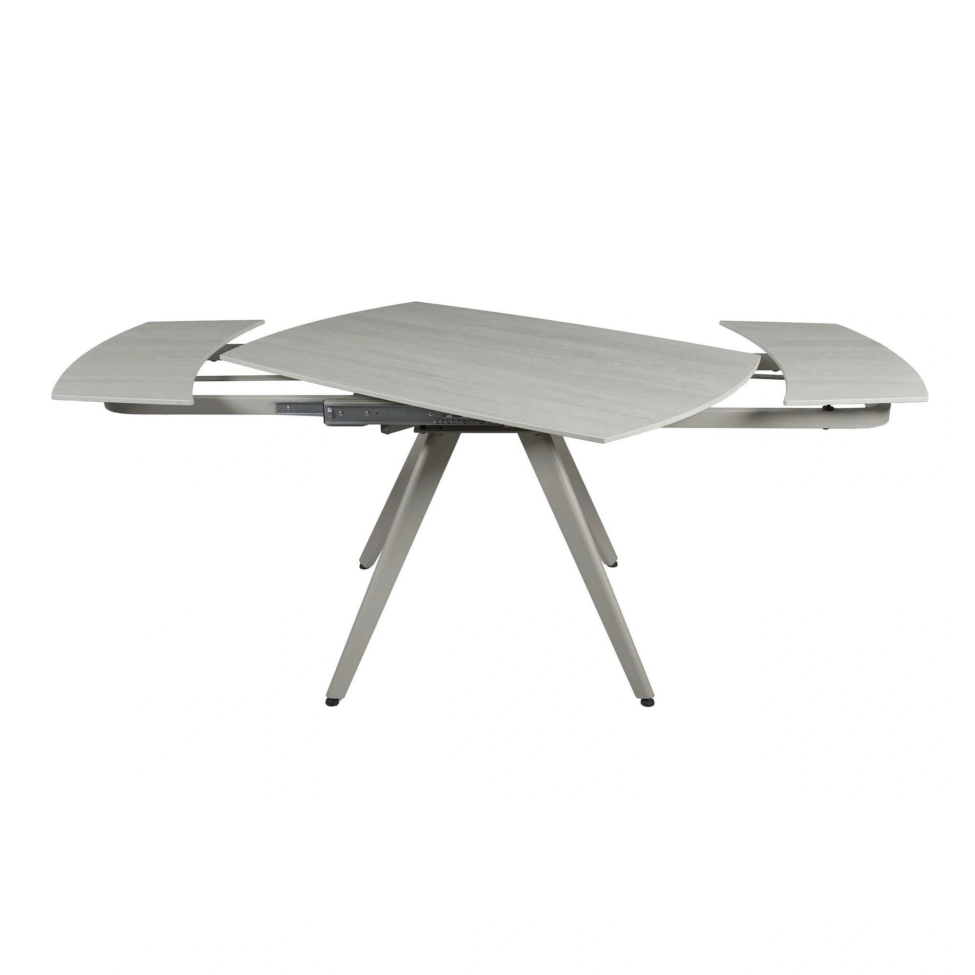 Masa extensibila VIGO, grej cu efect de piatra, ceramica/metal, 120/180x80x77 cm