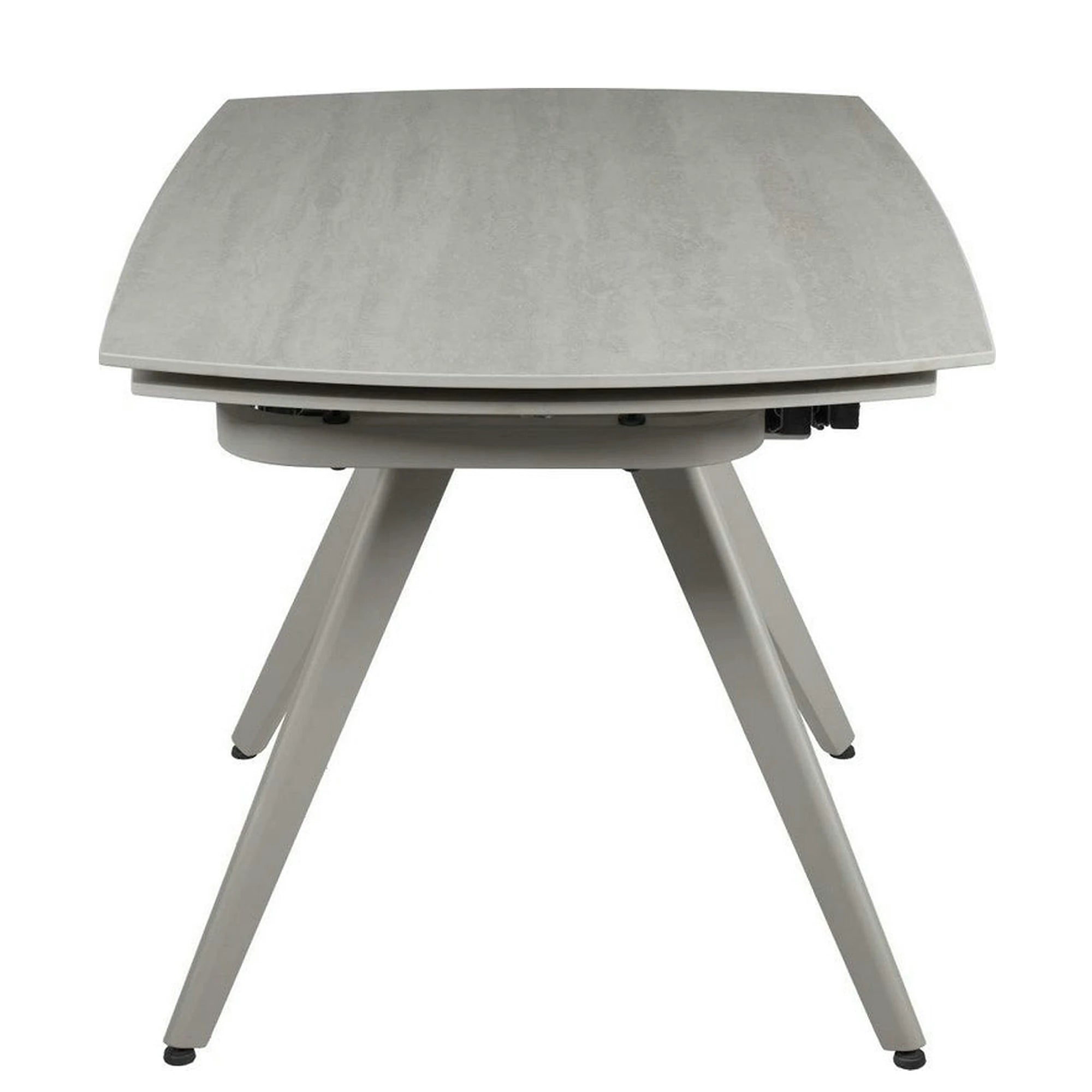Masa extensibila VIGO, grej cu efect de piatra, ceramica/metal, 120/180x80x77 cm