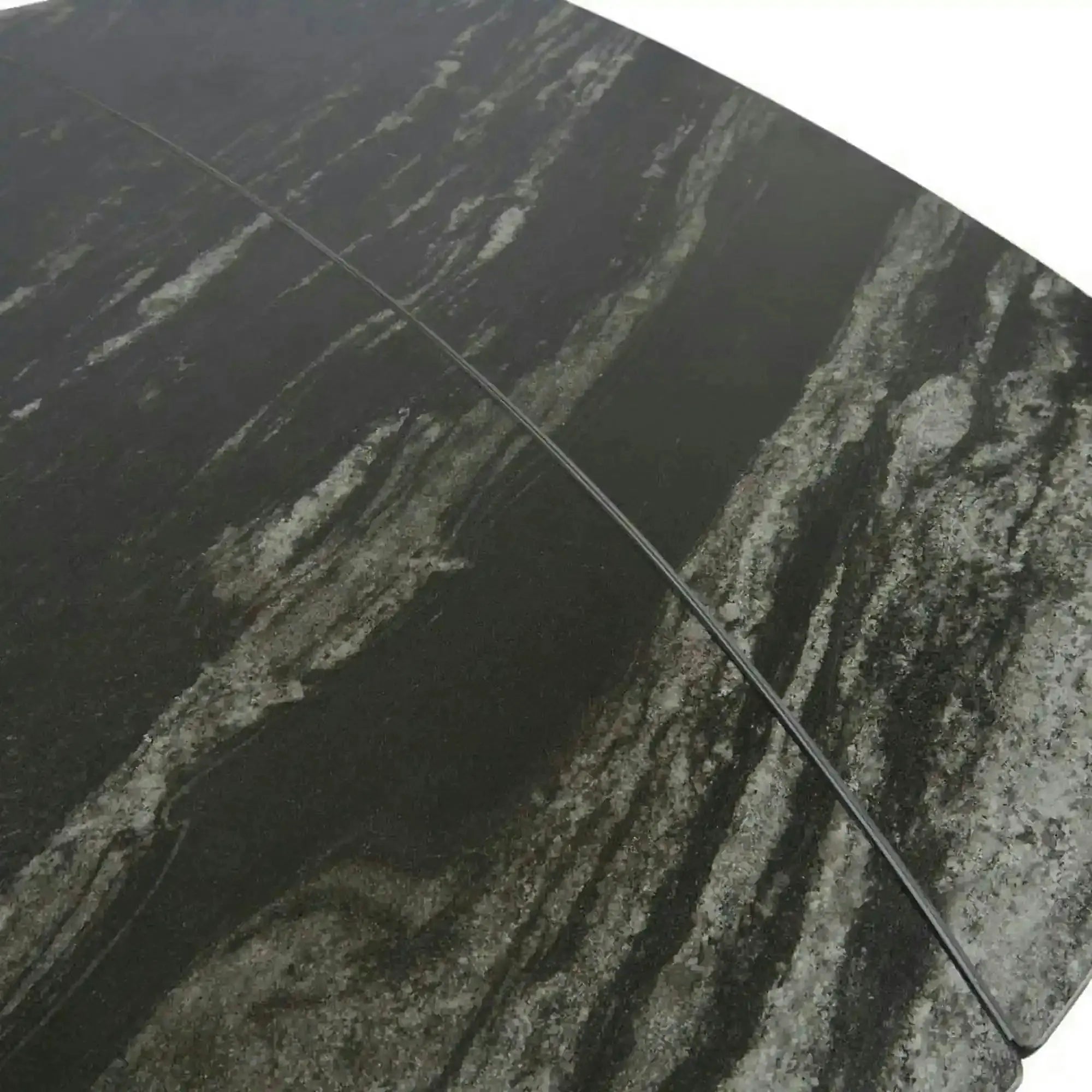 Masa extensibila VIGO, negru cu efect de marmura, ceramica/metal, 120/180x80x77 cm