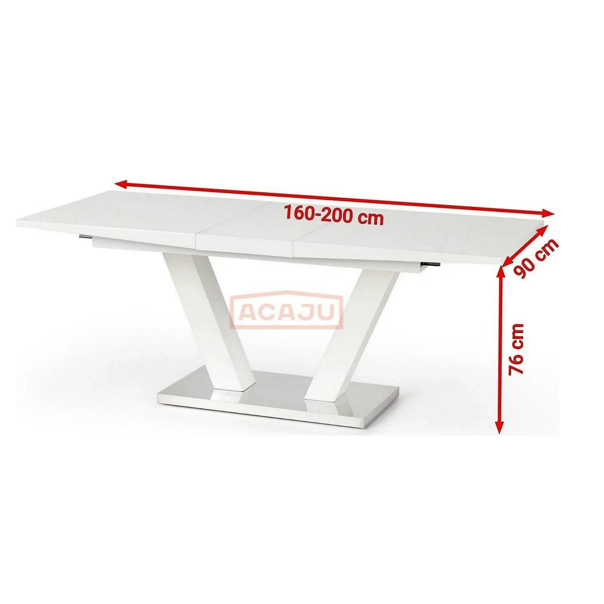Masa extensibila VISION, alb, 160/200x90x76 cm