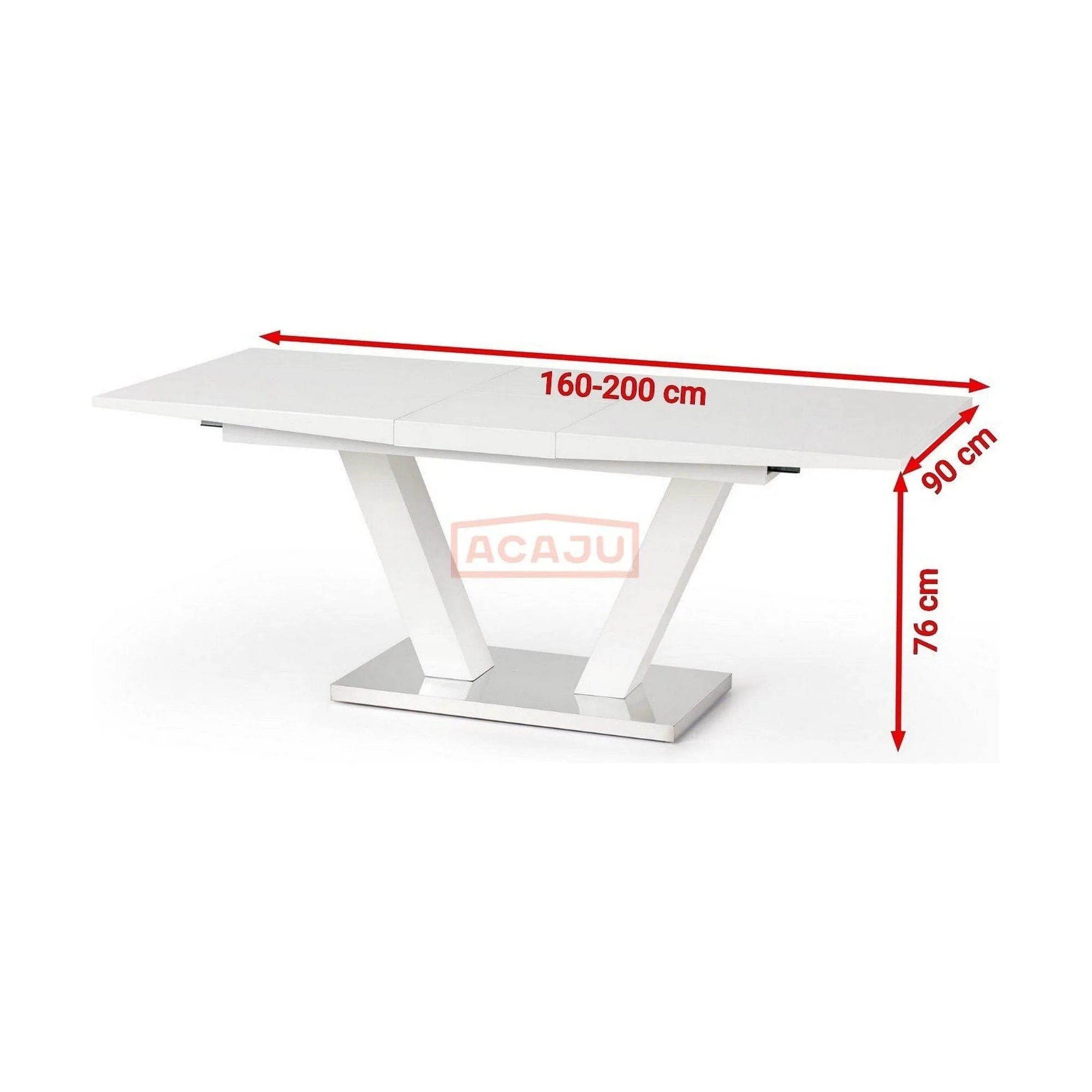 Masa extensibila VISION, alb, 160/200x90x76 cm