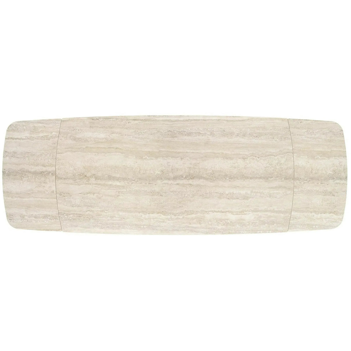 Masa extensibila VITRUS, travertin/negru, piatra sinterizata/metal, 180/260x90x76 cm