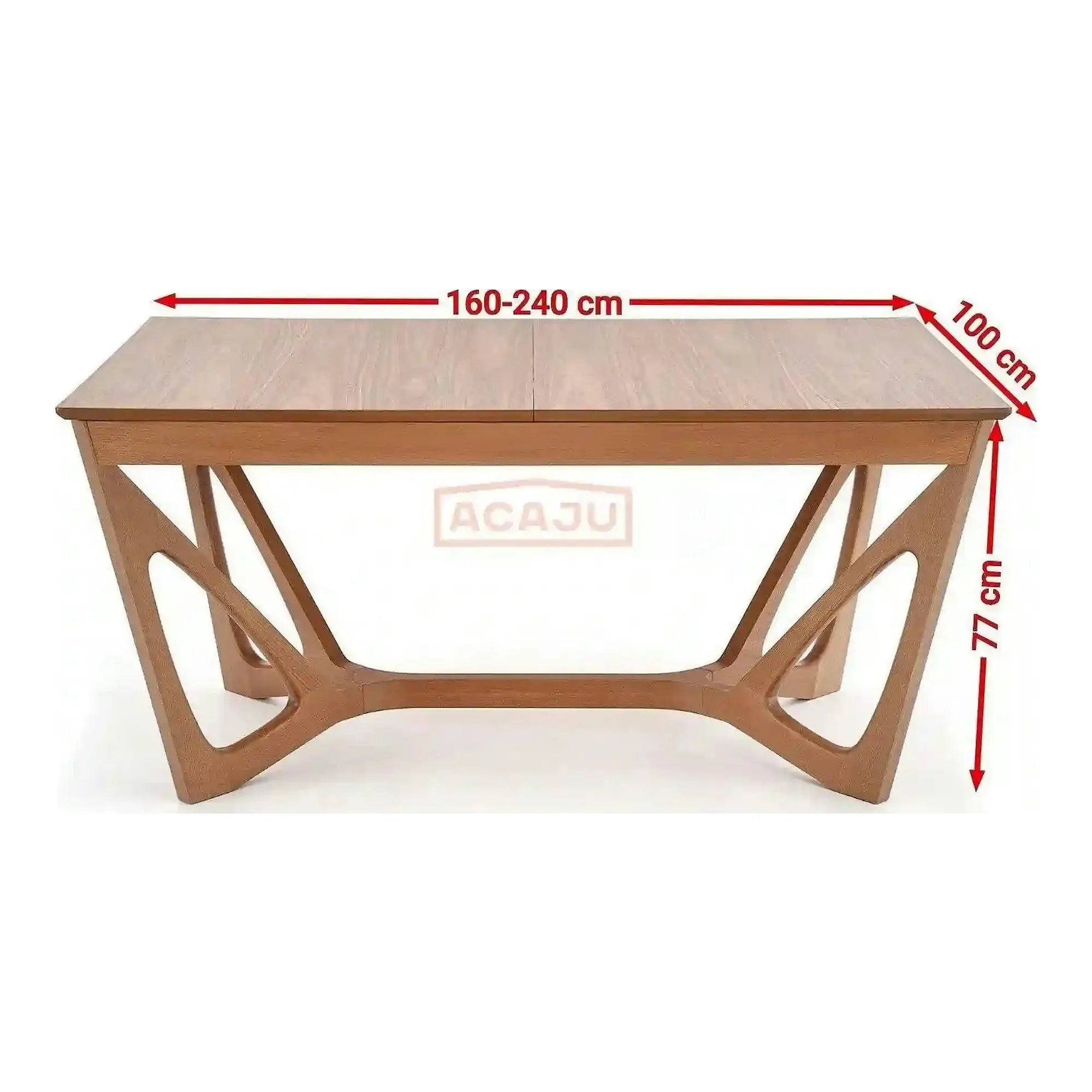Masa extensibila WENANTY, stejar, 160/240x100x77 cm