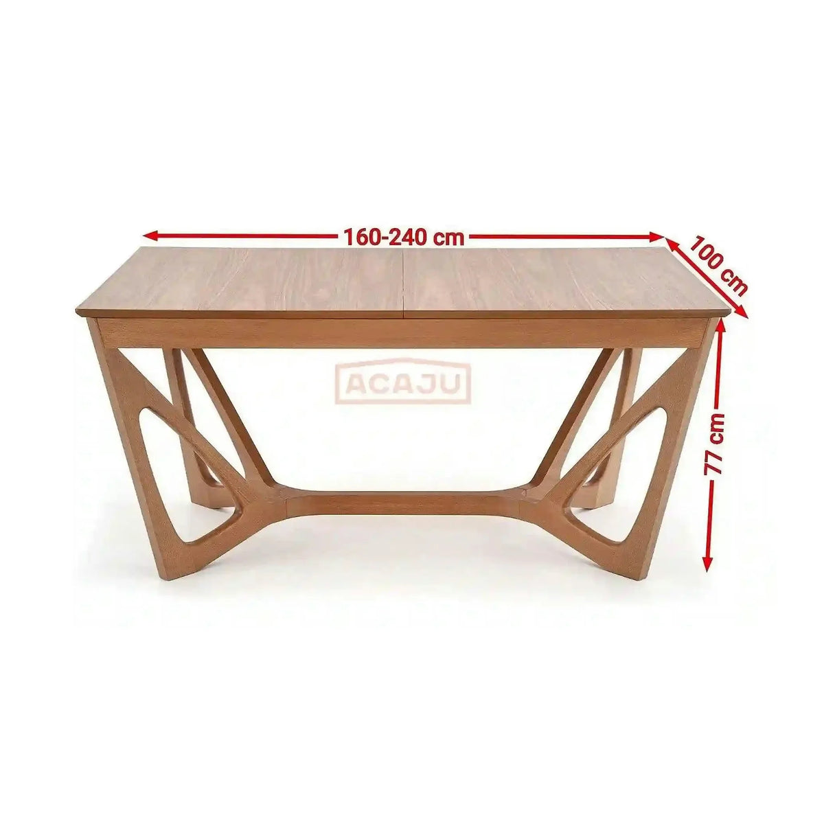 Masa extensibila WENANTY, stejar, 160/240x100x77 cm