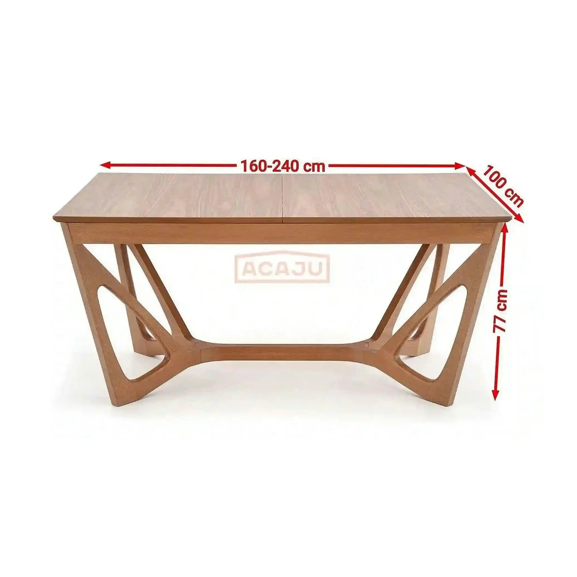Masa extensibila WENANTY, stejar, 160/240x100x77 cm
