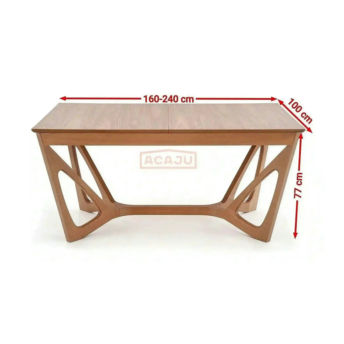 Masa extensibila WENANTY, stejar, 160/240x100x77 cm