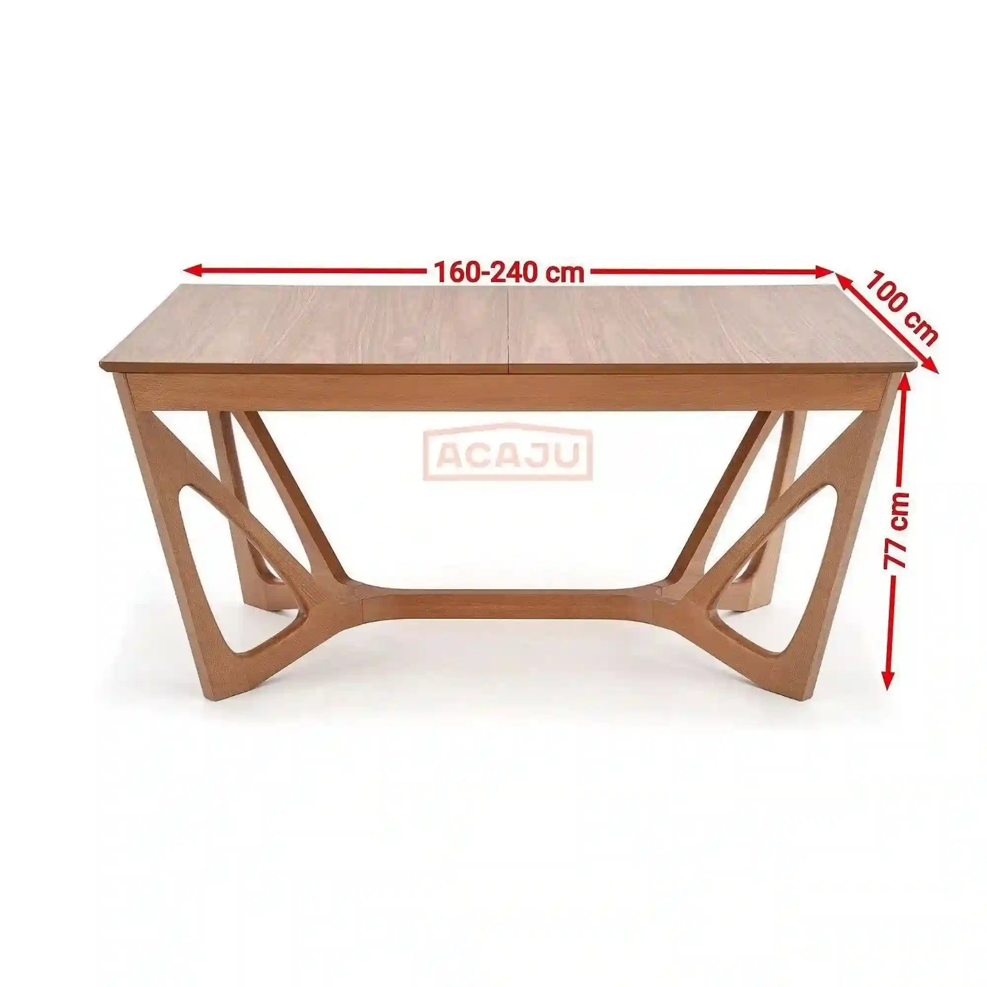 Masa extensibila WENANTY, stejar, 160/240x100x77 cm