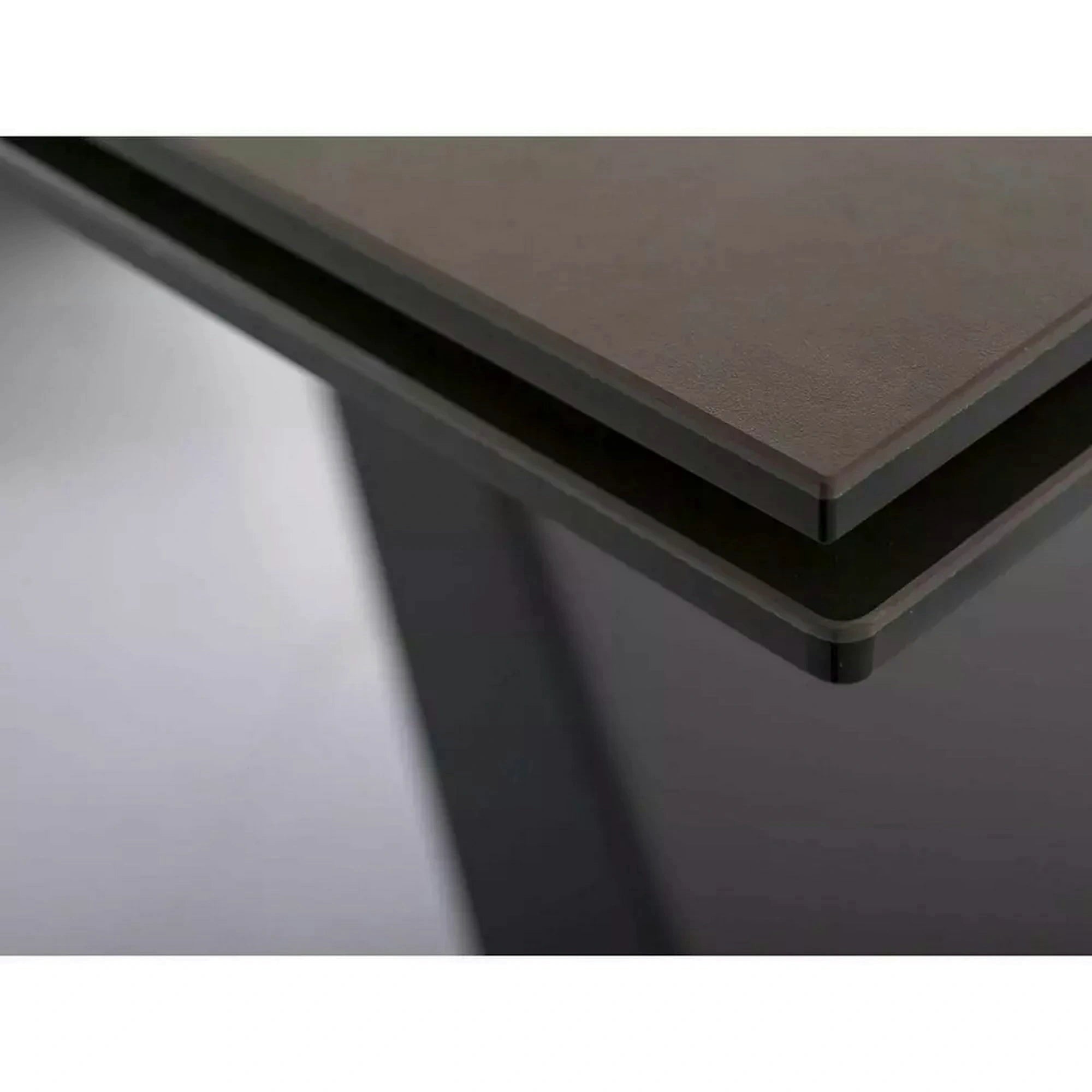 Masa extensibila WESTIN, maro/negru, sticla/ceramica/metal, 160/240x90x77 cm