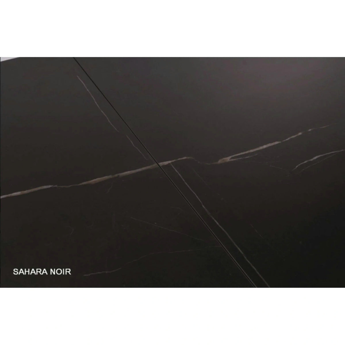Masa extensibila WESTIN, negru, sticla/metal, 160-240x90x77 cm