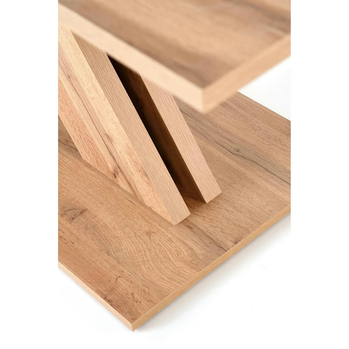 Masa extensibila XARELTO, stejar/negru, PAL furniruit, 130/175x85x76 cm