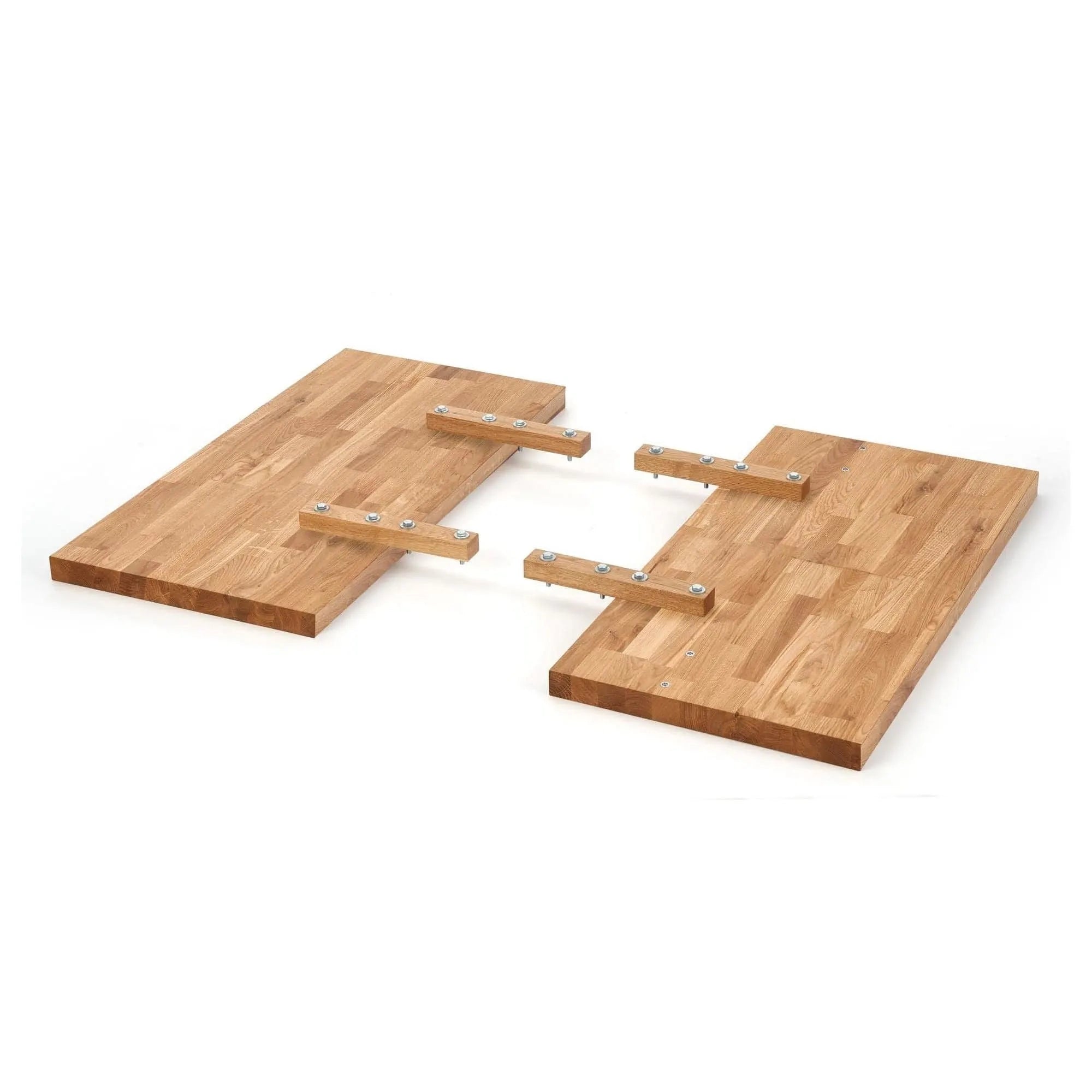 Masa extensibila XAVIER, stejar deschis/negru, lemn/otel, 160/250x90x76 cm