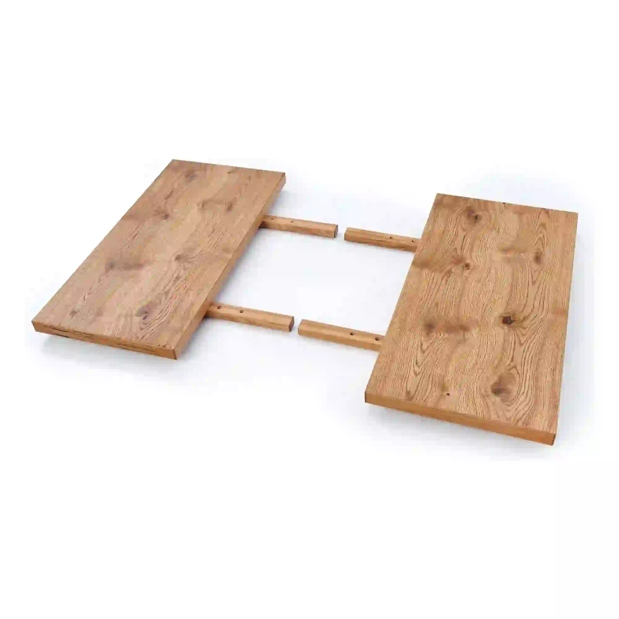 Masa extensibila XAVIER, stejar deschis/negru, lemn/otel, 160/250x90x76 cm