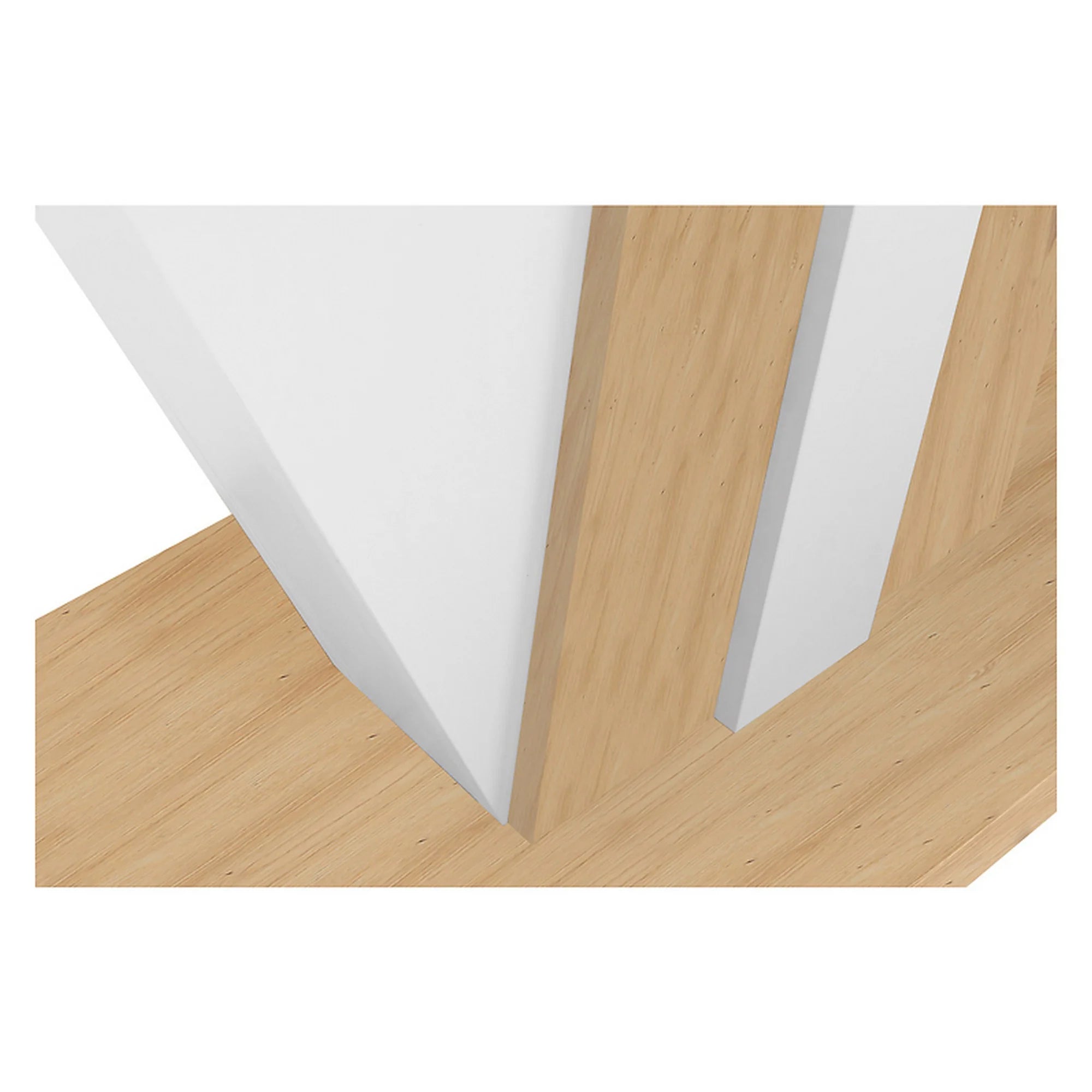 Masa extensibila ZATAR, stejar artisan/alb, PAL, 125/170x75x76 cm