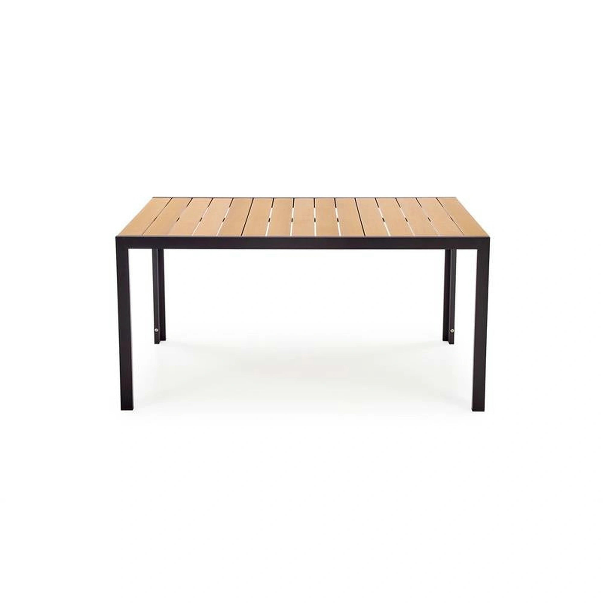 Masa FIERRO, maro/negru, poliester/metal, 150x90x74 cm