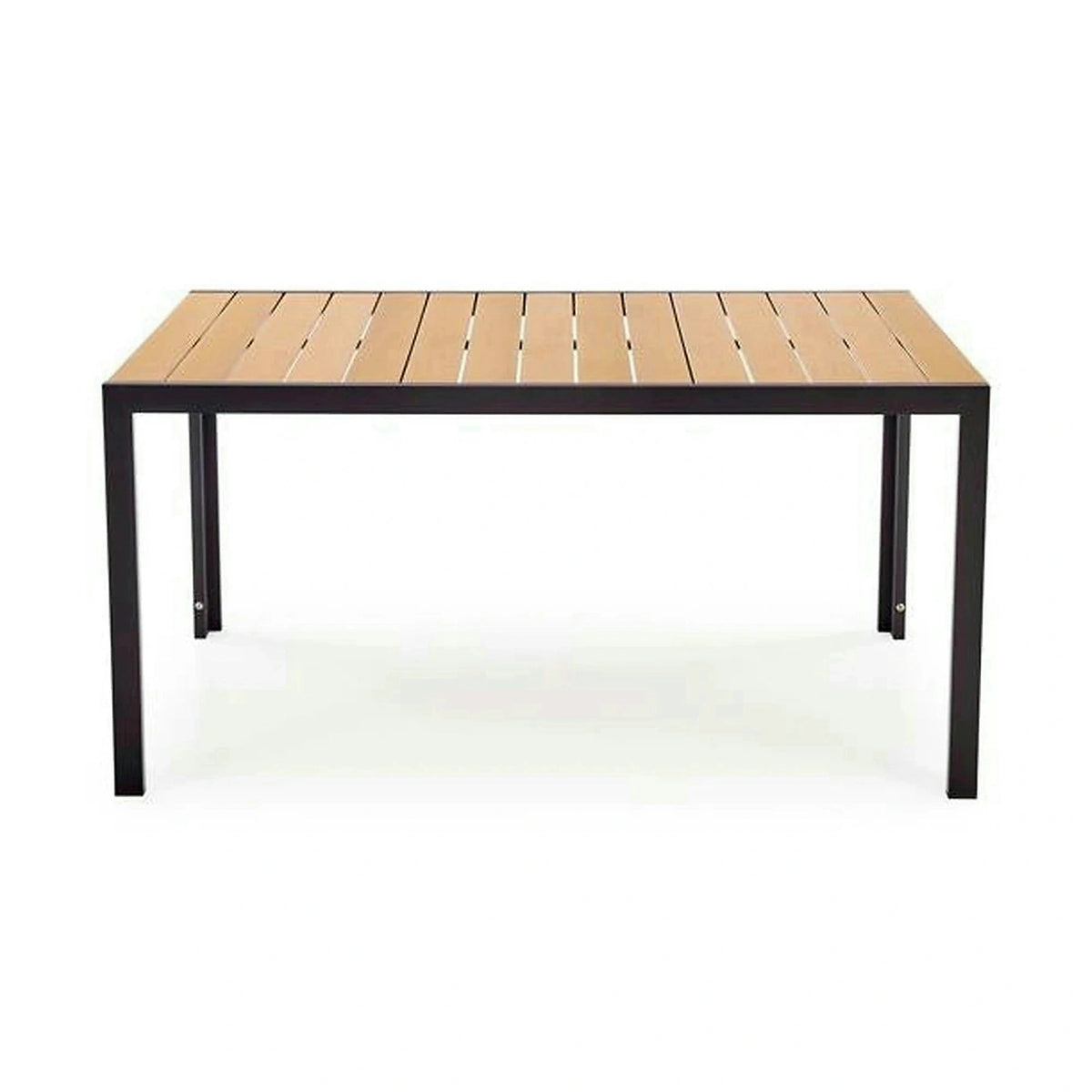 Masa FIERRO, maro/negru, poliester/metal, 150x90x74 cm