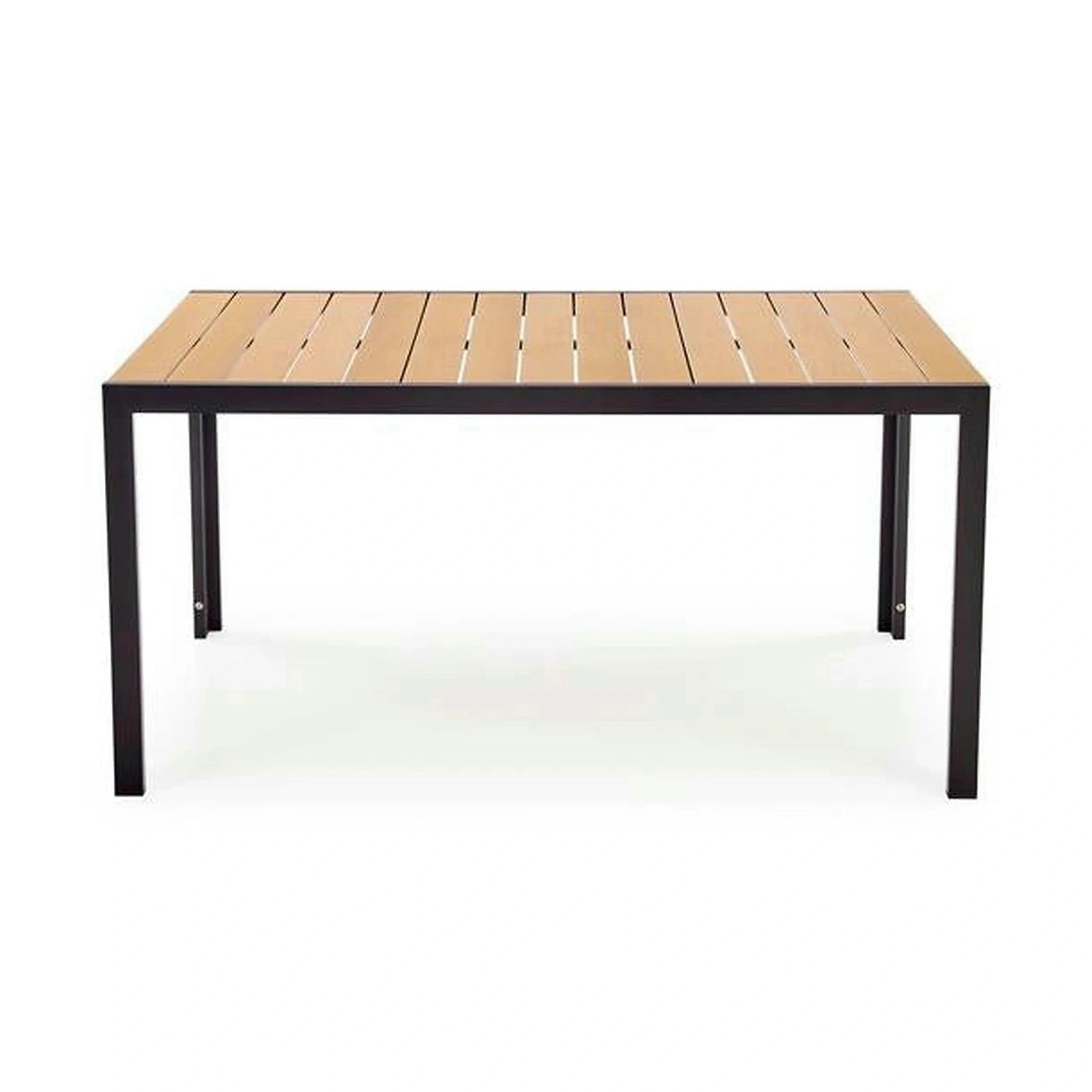 Masa FIERRO, maro/negru, poliester/metal, 150x90x74 cm