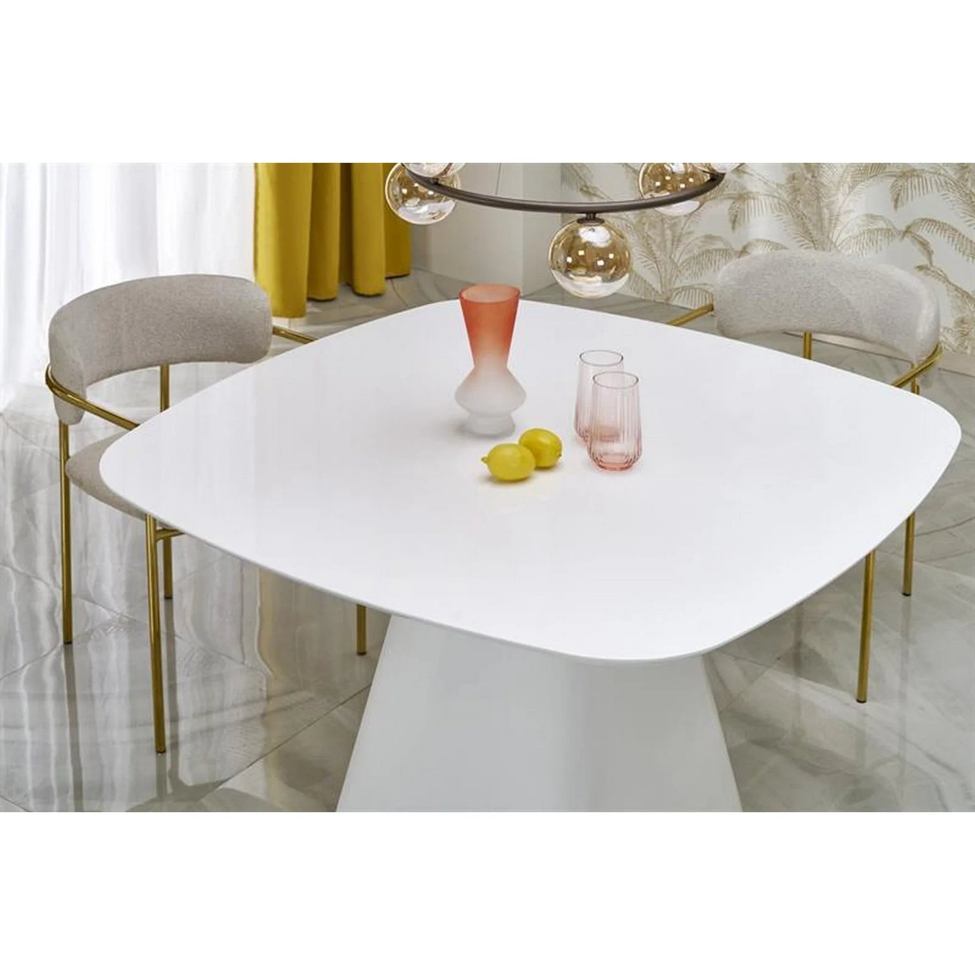 Masa FLAVIO, alb, 120x120x77 cm