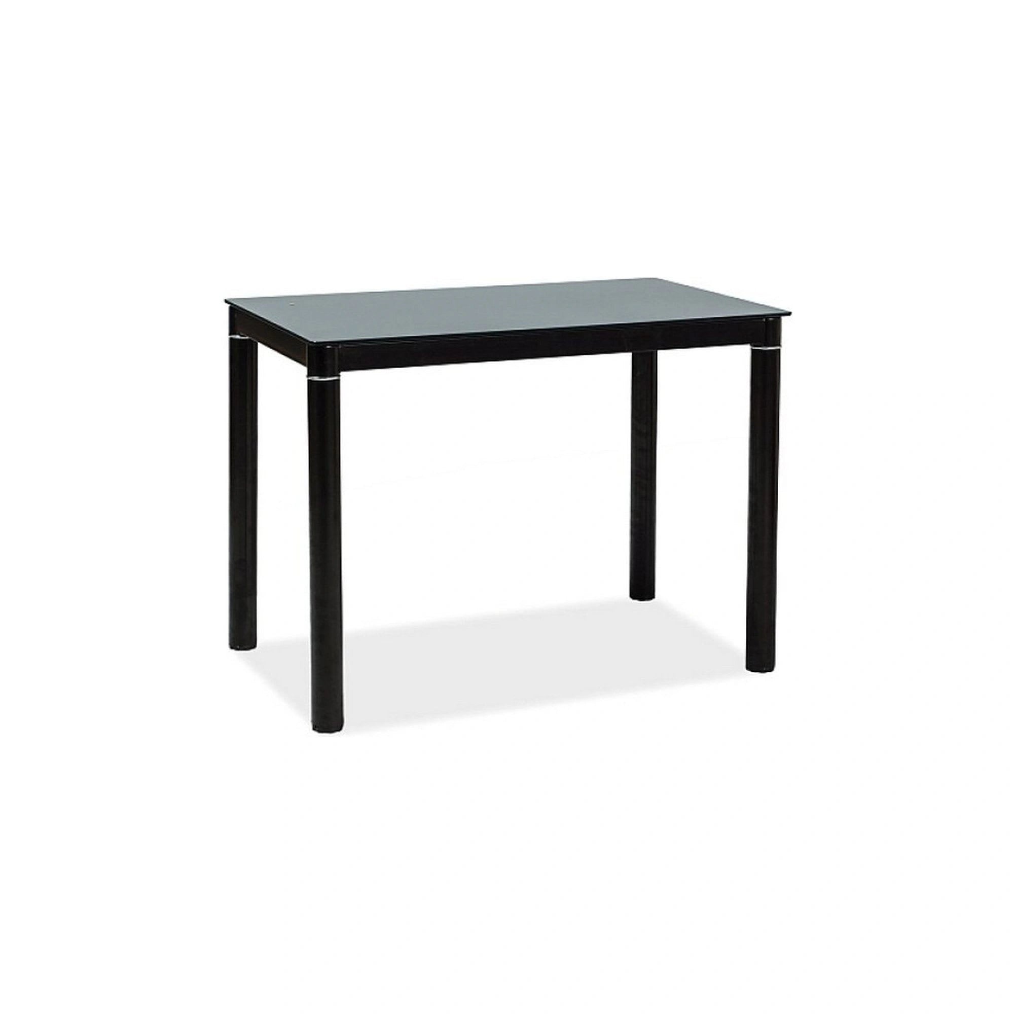 Masa GALANT, negru, sticla securizata/metal, 100x60x75 cm