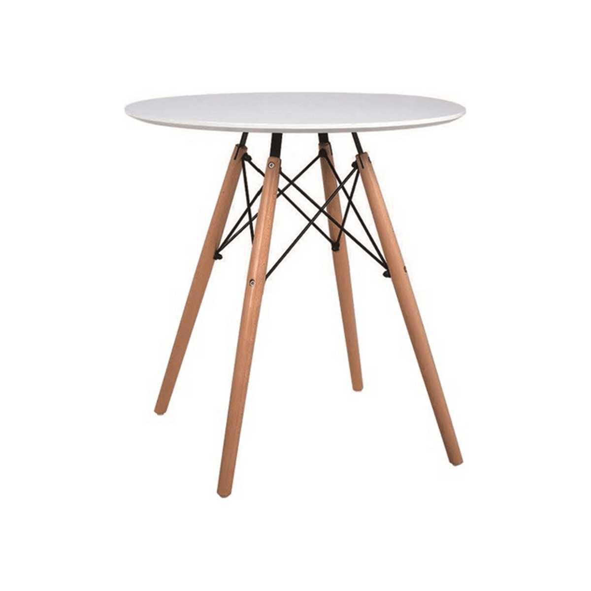 Masa GAMIN NEW, alb/stejar, 60x60x74 cm